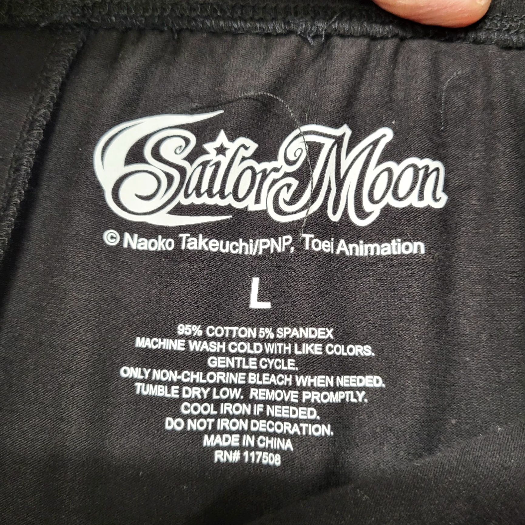 Vintage Sailor Moon Shorts Women's Large Print Wand Star's Black Athletic Running Bike Moon Anime CrossFit Walking Cycling Size 36" / US 14 / IT 50 - 6 Thumbnail