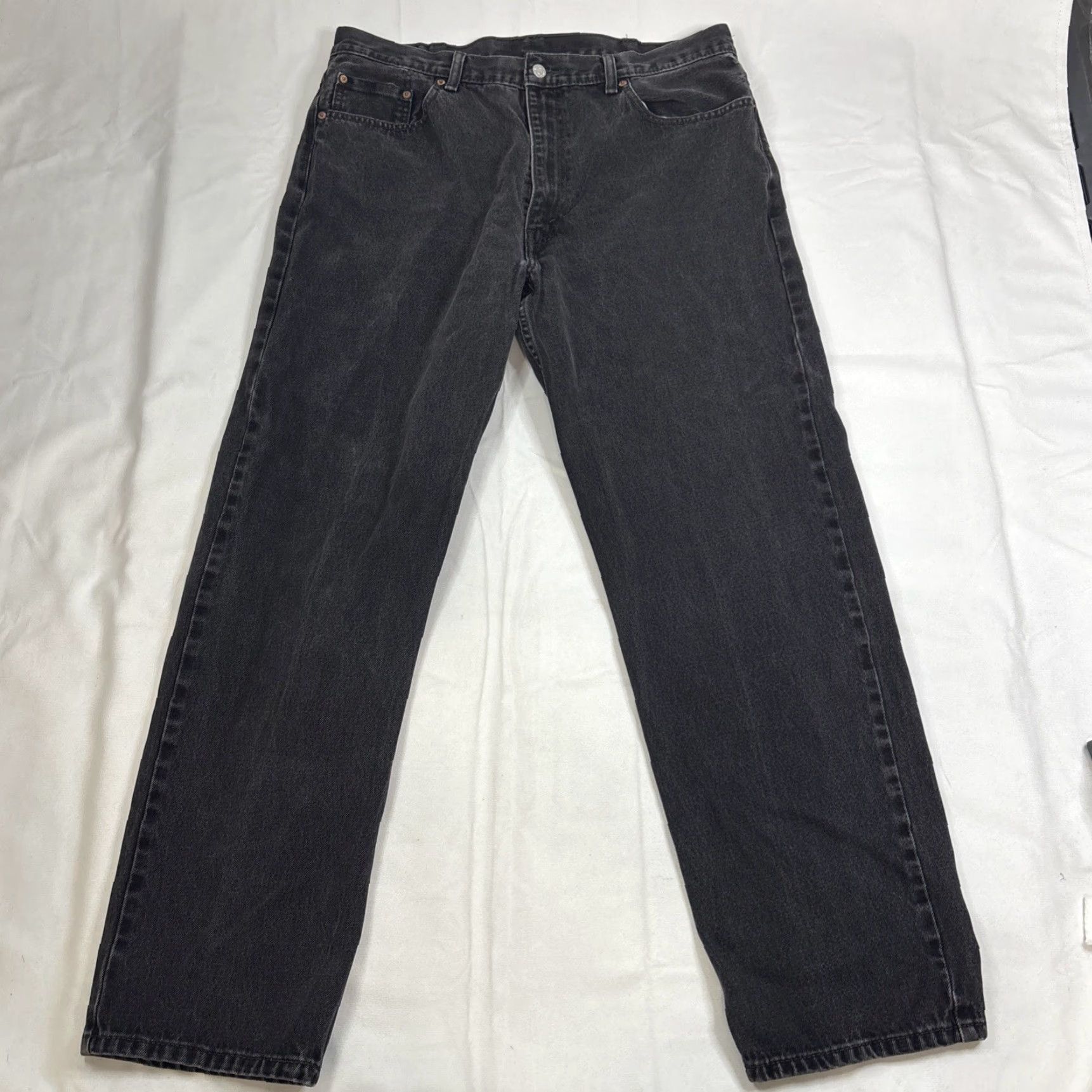 Levi's Levi's 550 Jeans Adult 40x34 Black Denim Relaxed Fit Red Tab Straight Leg Size US 40 / EU 56 - 8 Thumbnail