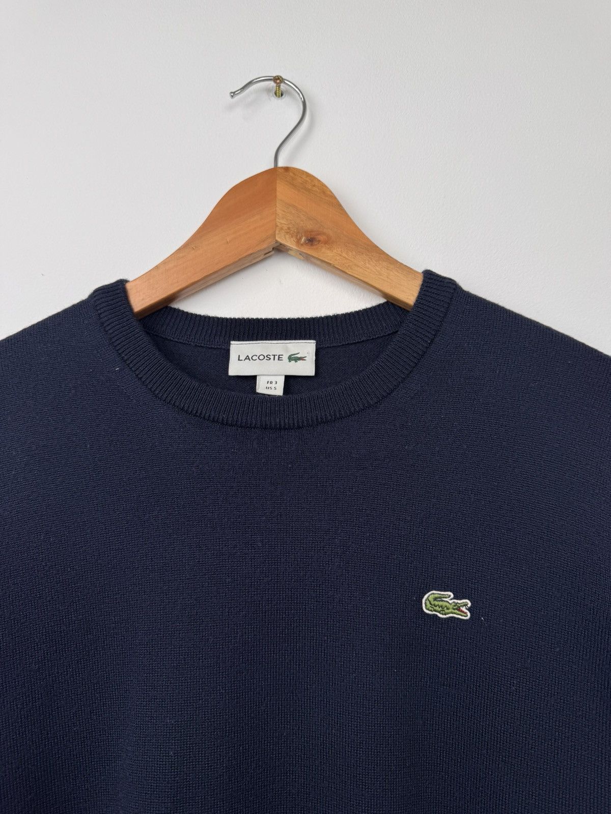 Lacoste Lacoste Men Wool Crewneck Sweater Dark Navy Size S Size US S / EU 44-46 / 1 - 3 Thumbnail