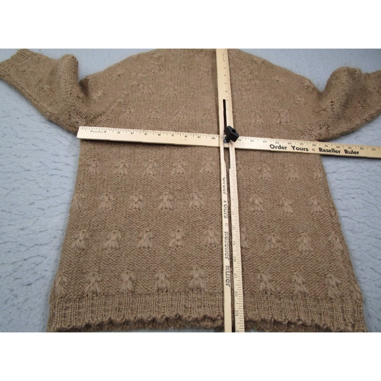 Vintage VINTAGE Selma Milano Mohair Cardigan Sweater Women M Brown 3/4 Sleeve Button Up Knit Made in Italy Size M / US 6-8 / IT 42-44 - 5 Thumbnail