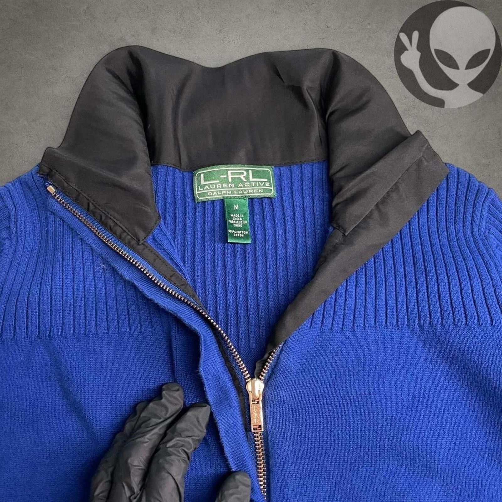 Polo Ralph Lauren Ralph Lauren Women's Sweater medium blue quarter zip cotton Size M / US 6-8 / IT 42-44 - 2 Thumbnail