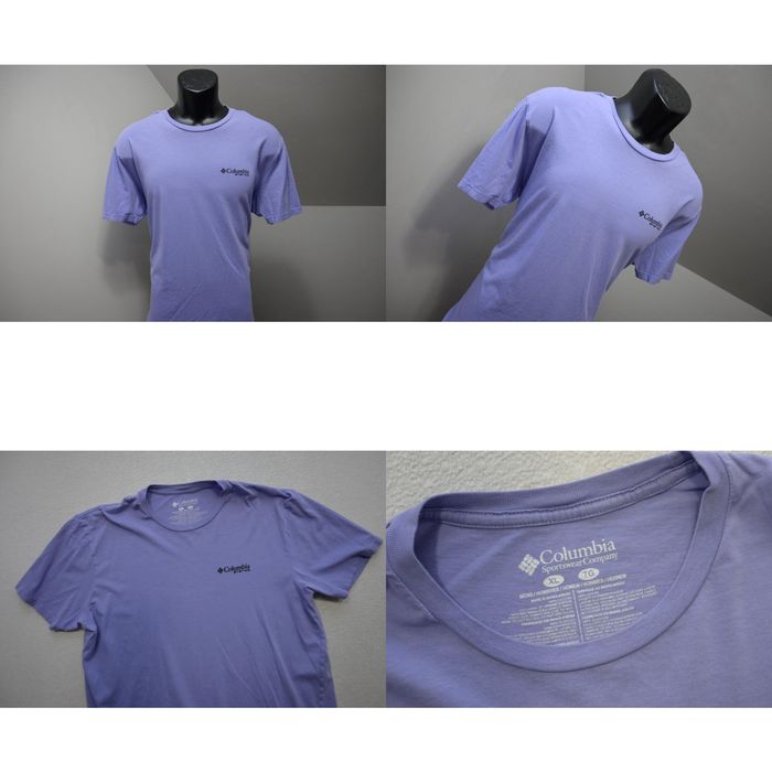 Vintage Columbia PFG Tee Shirt Fishing Purple Short Sleeve Graphic Mens  Size XL