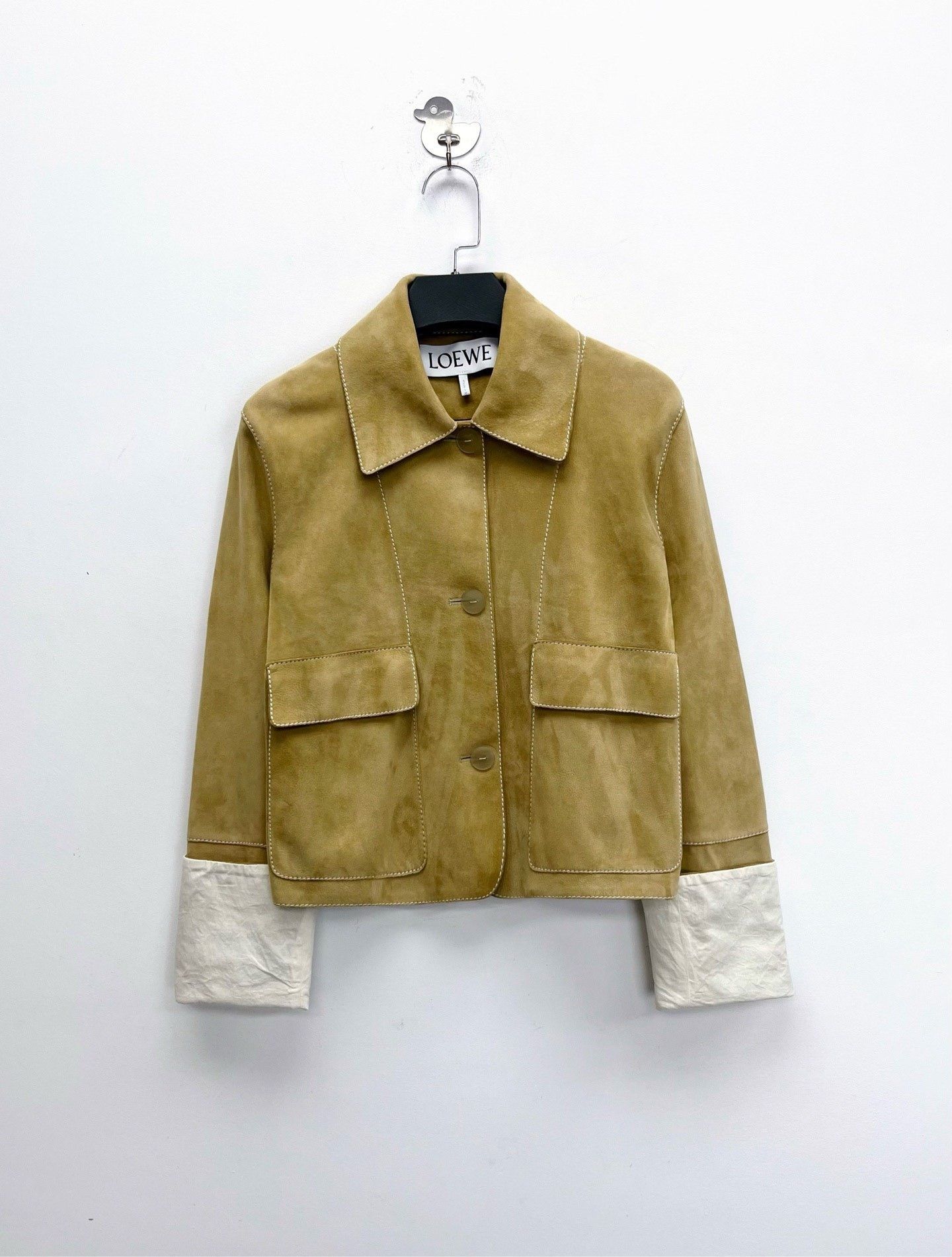 Loewe Loewe Camel Lambskin Suede Jacket Size US S / EU 44-46 / 1 - 1 Thumbnail