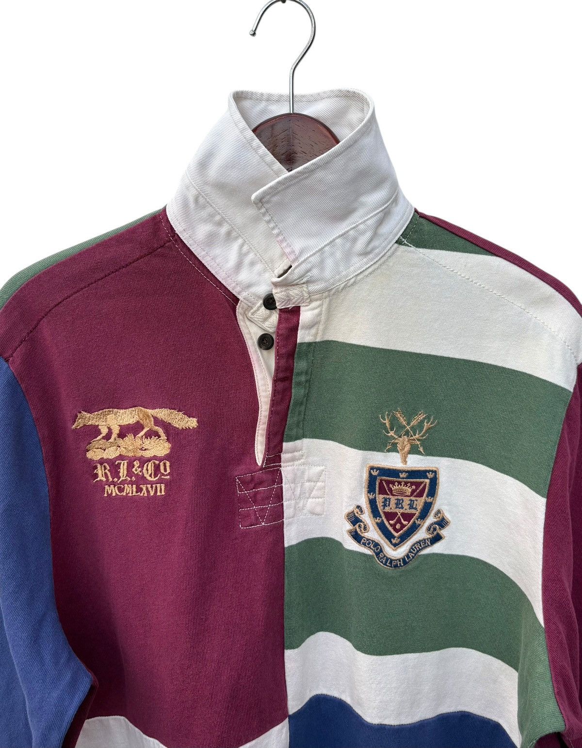 Polo Ralph Lauren Vintage Polo Ralph Lauren Multicolour RL & Co Rugby Shirt Size US M / EU 48-50 / 2 - 12 Thumbnail