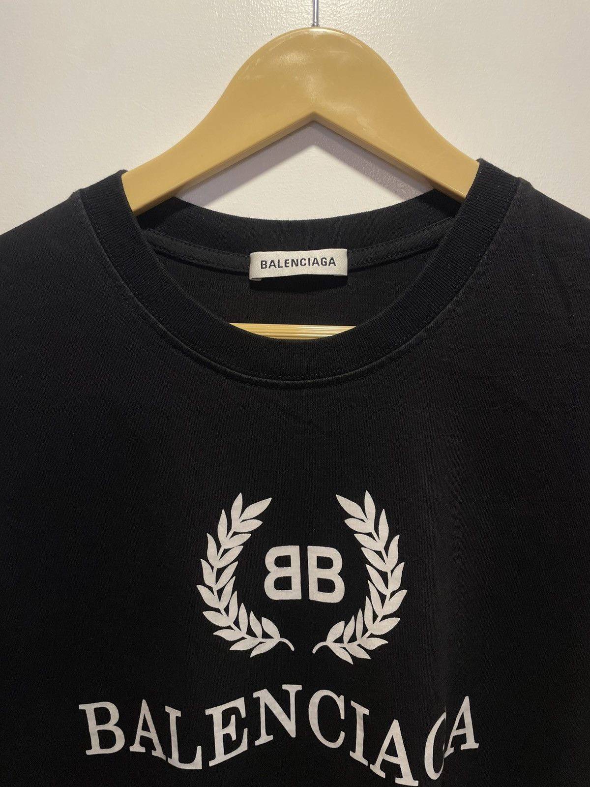 Balenciaga Balenciaga Wheat Ear Washed Black Tee Size US XS / EU 42 / 0 - 3 Thumbnail
