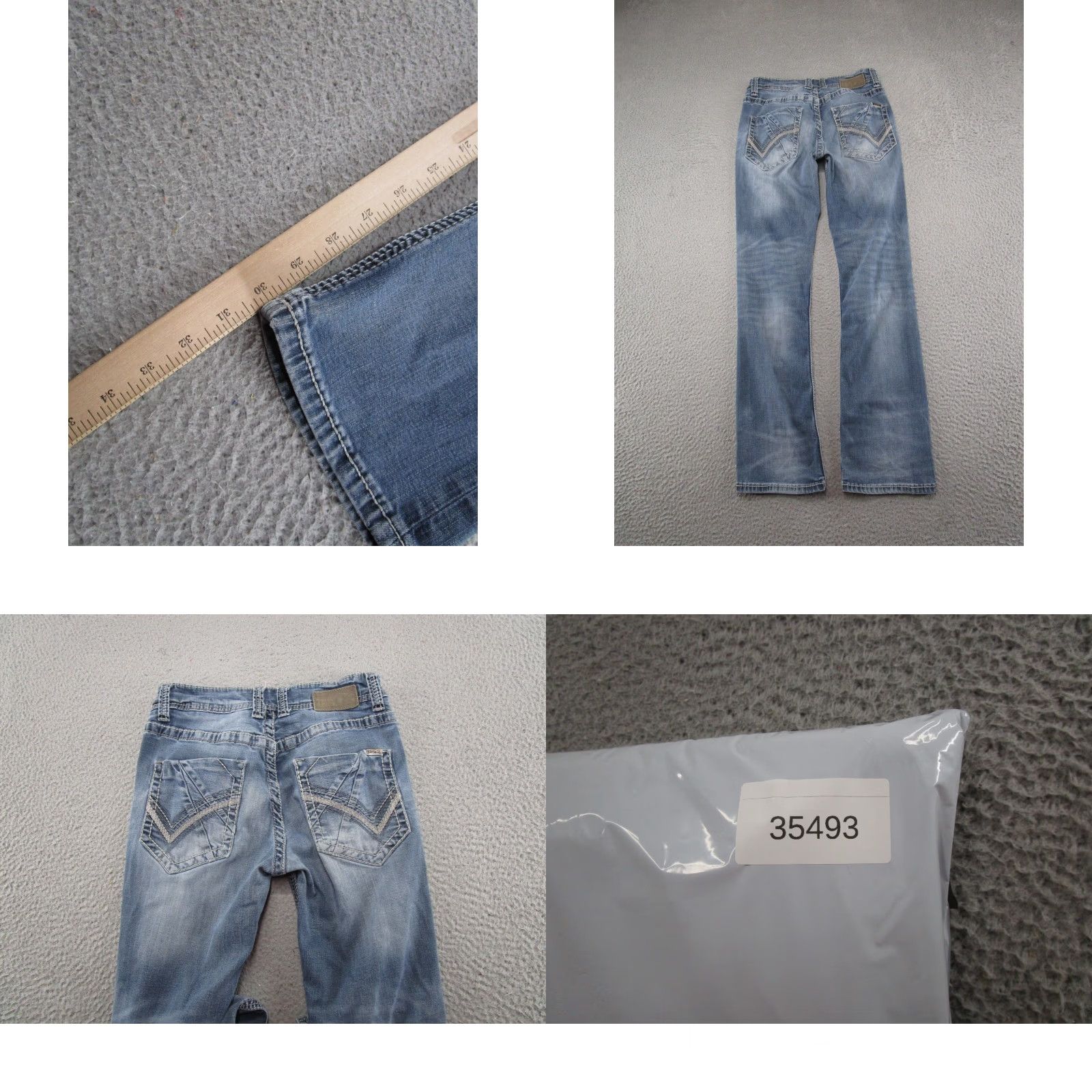 Buckle Black VINTAGE Buckle Black Fit No. 9 Straight Jeans Men's Size 30R Distressed Stretch Denim Size US 30 / EU 46 - 9 Thumbnail