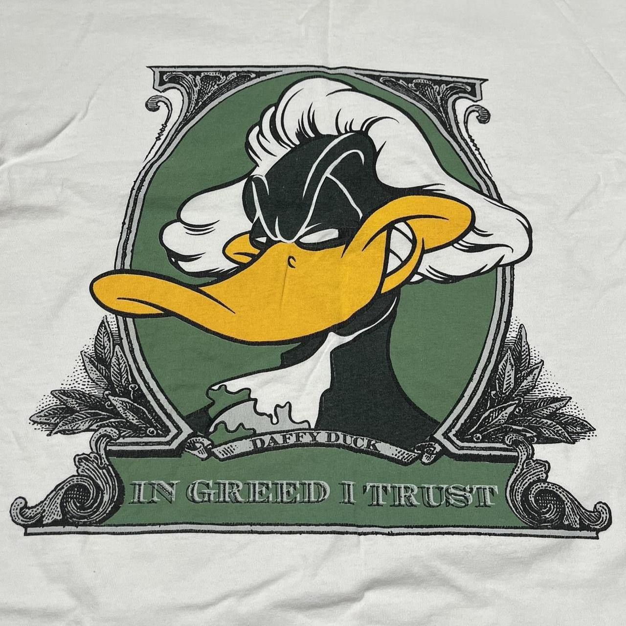Vintage × Warner Bros 90s in greed we trust daffy duck tee Size US L / EU 52-54 / 3 - 3 Thumbnail