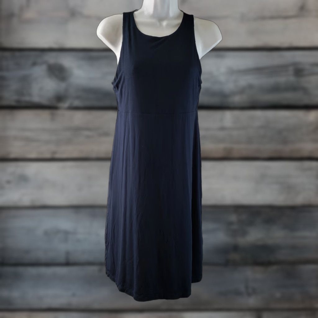 Athleta Womens Dress Reversible Santorini Sz Small Blue Gray Sleeveless Modal