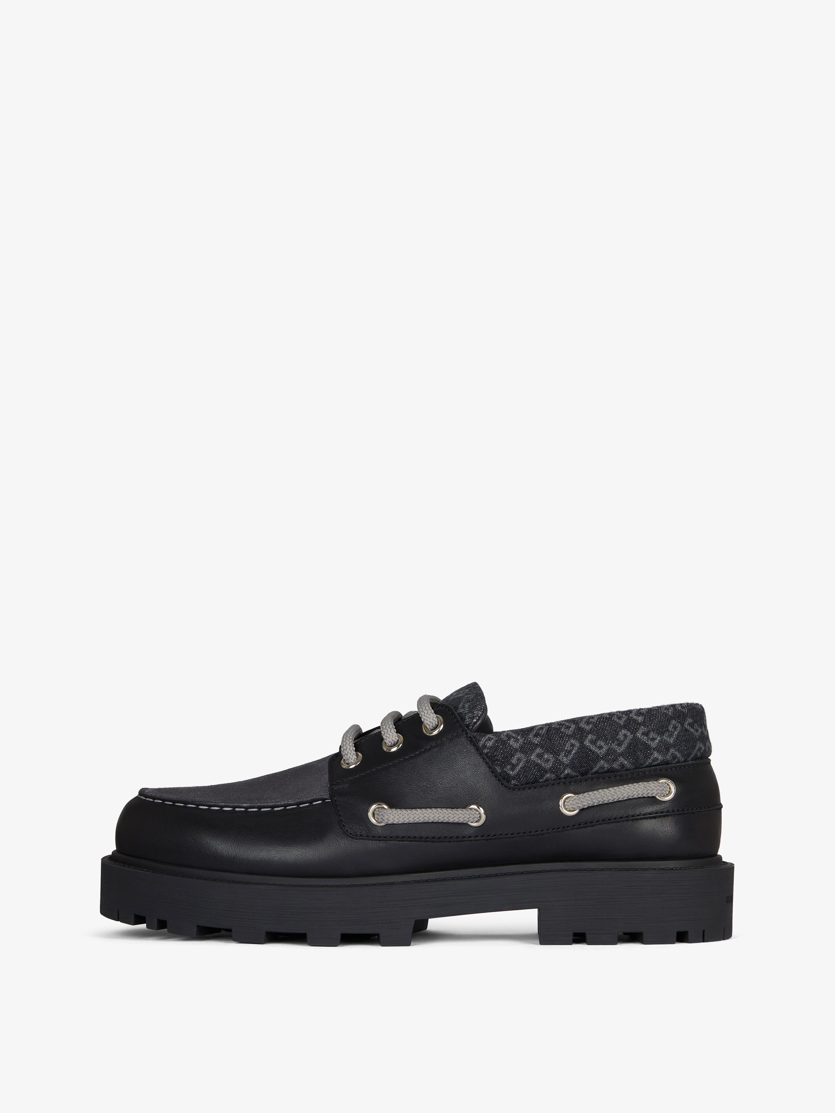Givenchy o1lv12m1025 Storm Boat Shoes in Black Size US 13 / EU 46 - 2 Thumbnail