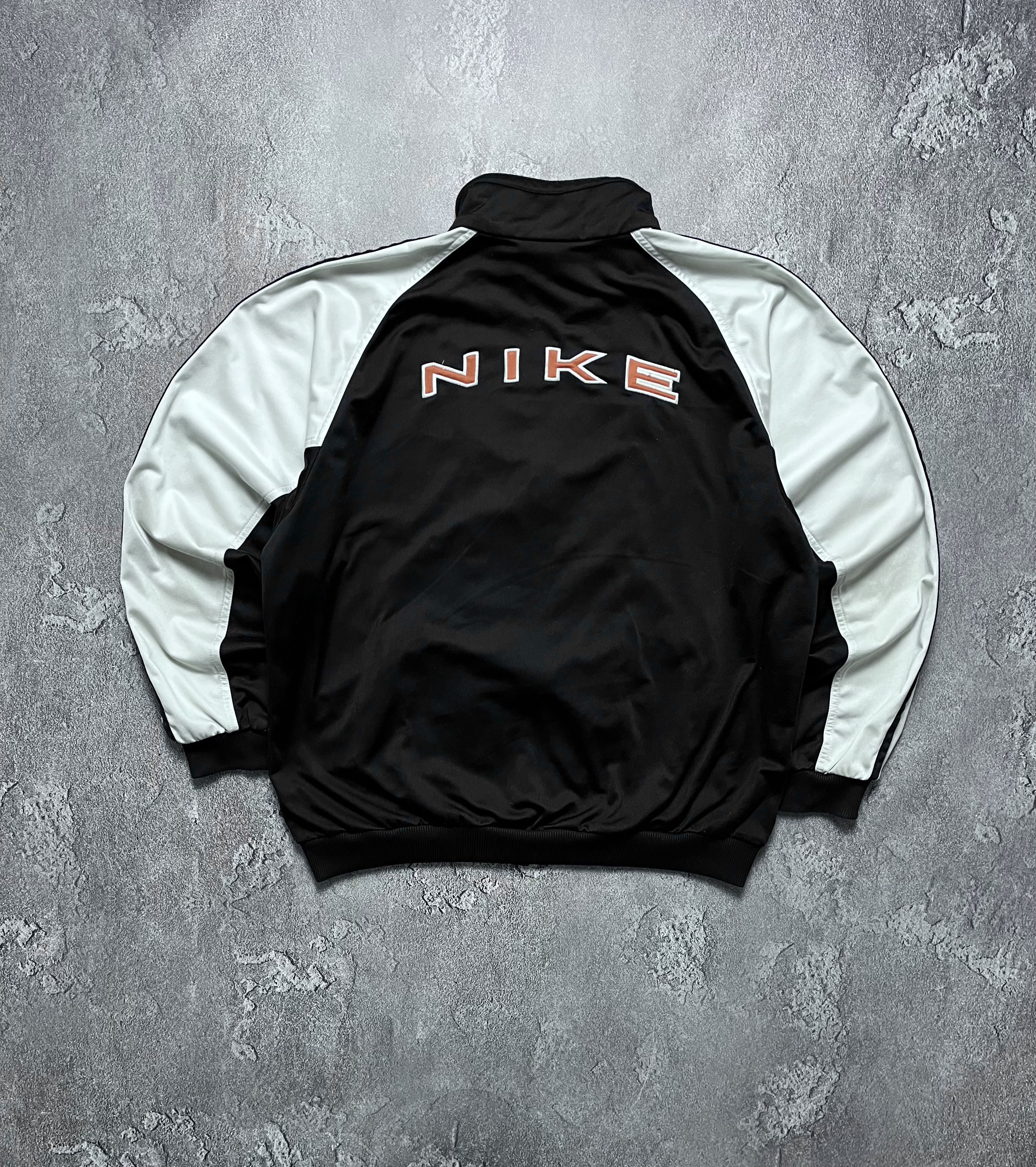 Nike 90x Vintage Nike Track Jacket Zip Hoodie Big Swoosh Logo L Size US L / EU 52-54 / 3 - 2 Thumbnail