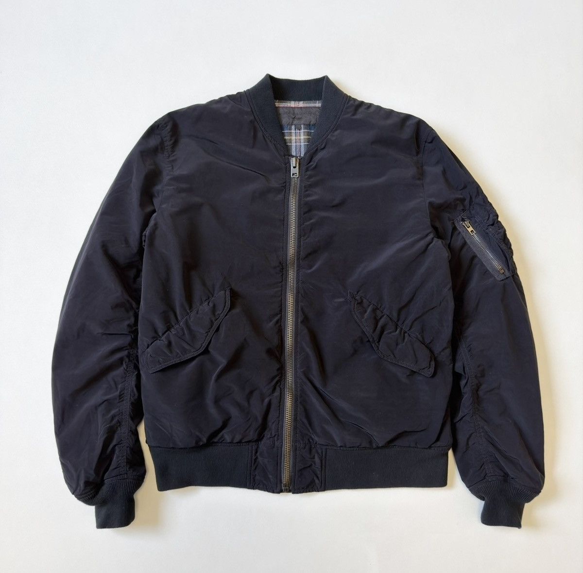 Comme des Garcons A/W 15 Over Dyed Black Bomber Jacket Size US L / EU 52-54 / 3 - 1 Thumbnail