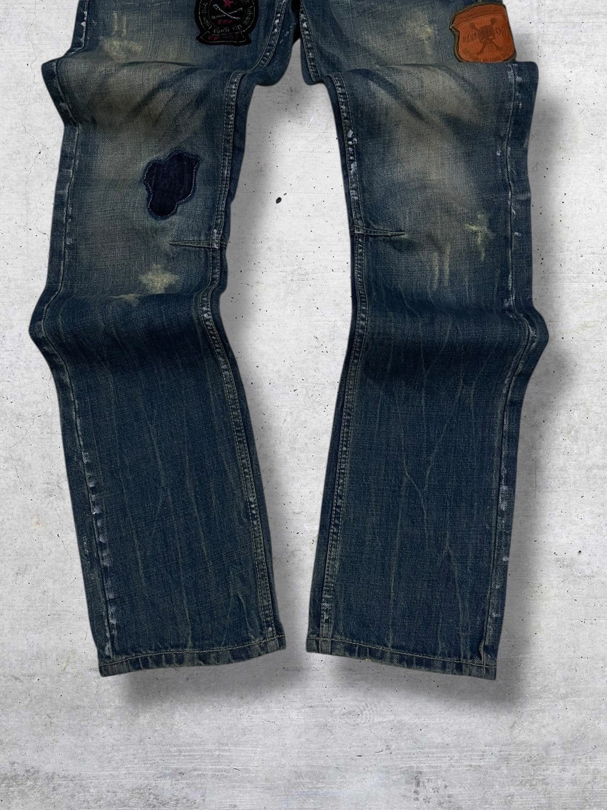Hysteric Glamour VINTAGE BULLET NOISE JAPAN DESIGNER 90S OG PUNK PATCH DENIM Size US 30 / EU 46 - 3 Thumbnail