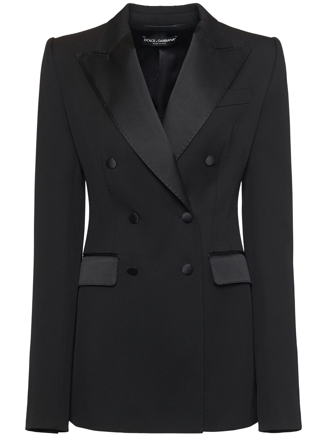 Dolce & Gabbana D&G Black Wool/Silk Double Breasted Jacket New Authentic Size ONE SIZE - 5 Thumbnail