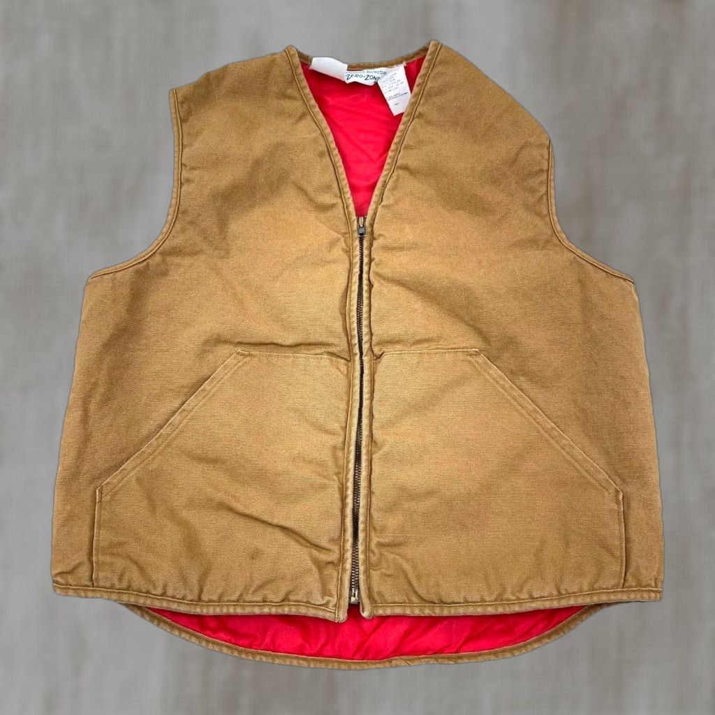 Vintage VINTAGE Zero Zone Vest Jacket Men L Brown Canvas Insulated Zip Pockets Quilted Utility Casual Workwear Fall Winter Spring Size US L / EU 52-54 / 3 - 1 Thumbnail