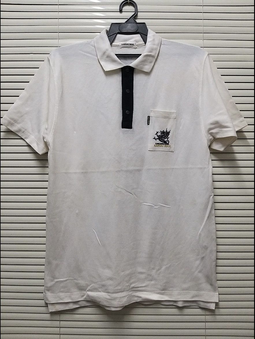 Kansai Yamamoto VINTAGE KANSAI MAN KANSAI YAMAMOTO BIG LOGO POLO SHIRT Size US L / EU 52-54 / 3 - 2 Thumbnail
