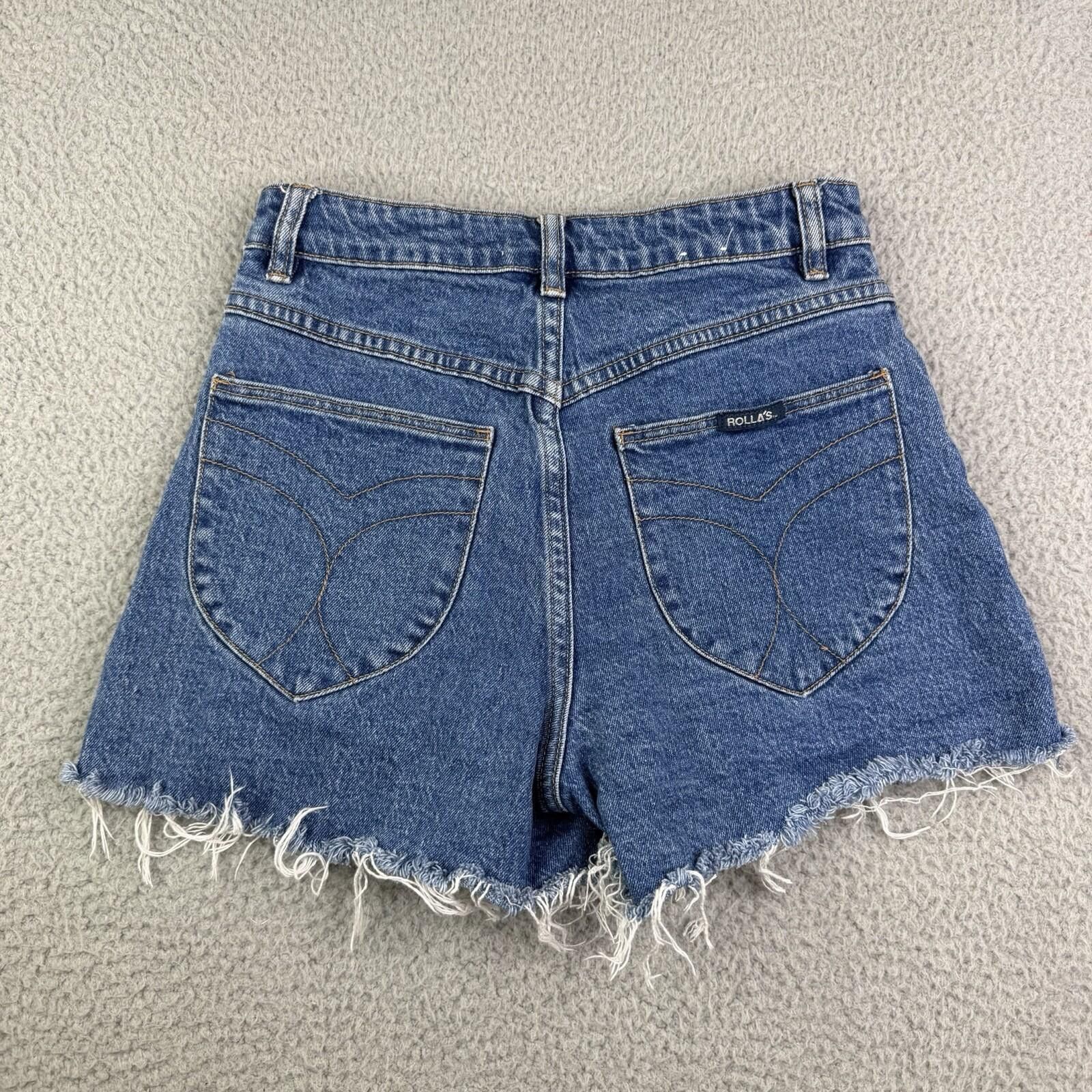 Rolla's Rollas High Rise Blue Denim Original Shorts 26x3 Cut Off Size 26" / US 2 / IT 38 - 1 Thumbnail