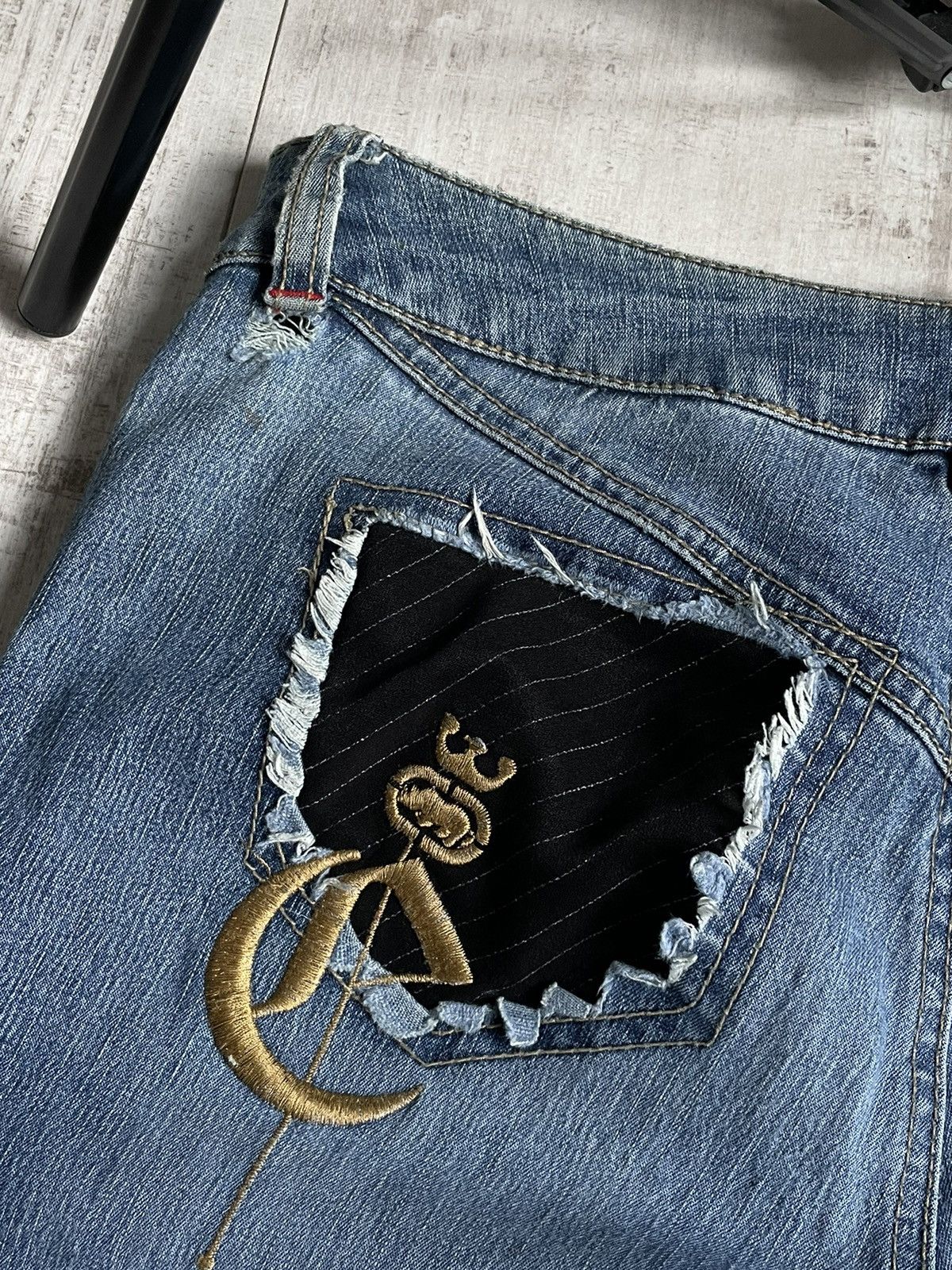 Ecko Unltd. Vintage 00’s Ecko Unltd Flare Y2K Denim Jeans Distressed Size 28" / US 6 / IT 42 - 5 Thumbnail