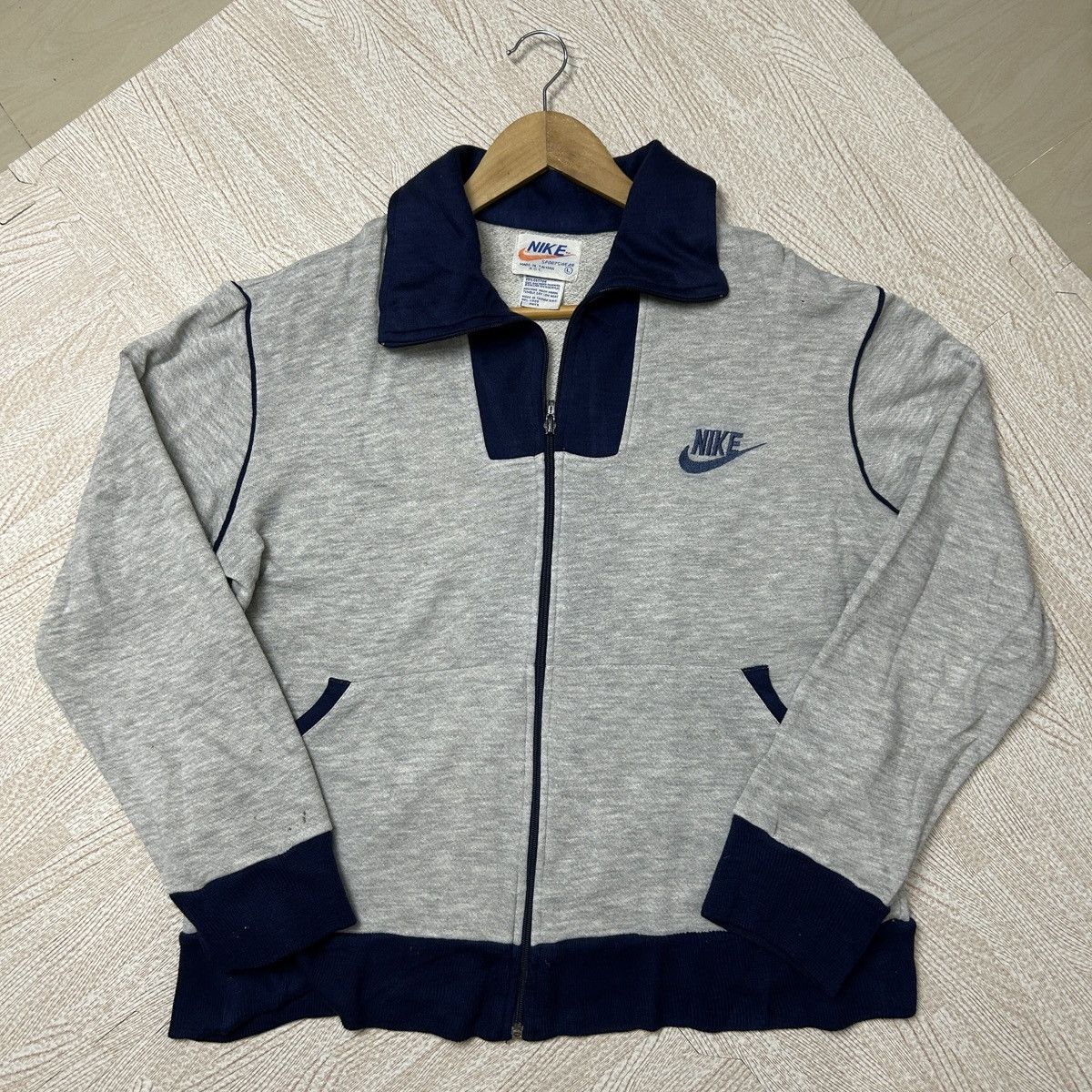 Nike × Vintage 🔥Rara🔥VINTAGE 70s-80s NIKE SWEATERS FULLZIPPER SMALL SWOOSH Size US S / EU 44-46 / 1 - 1 Thumbnail