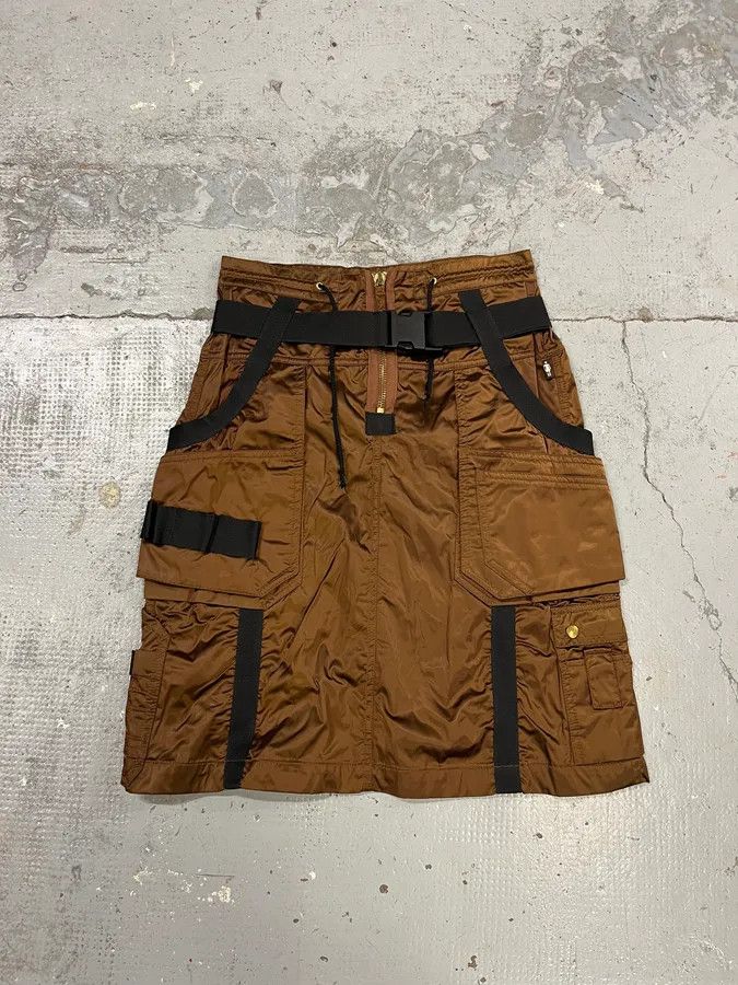 Jean Paul Gaultier AW2003 Jean Paul Gaultier Bondage Parachute Brown Skirt Size 27" / US 4 / IT 40 - 4 Thumbnail