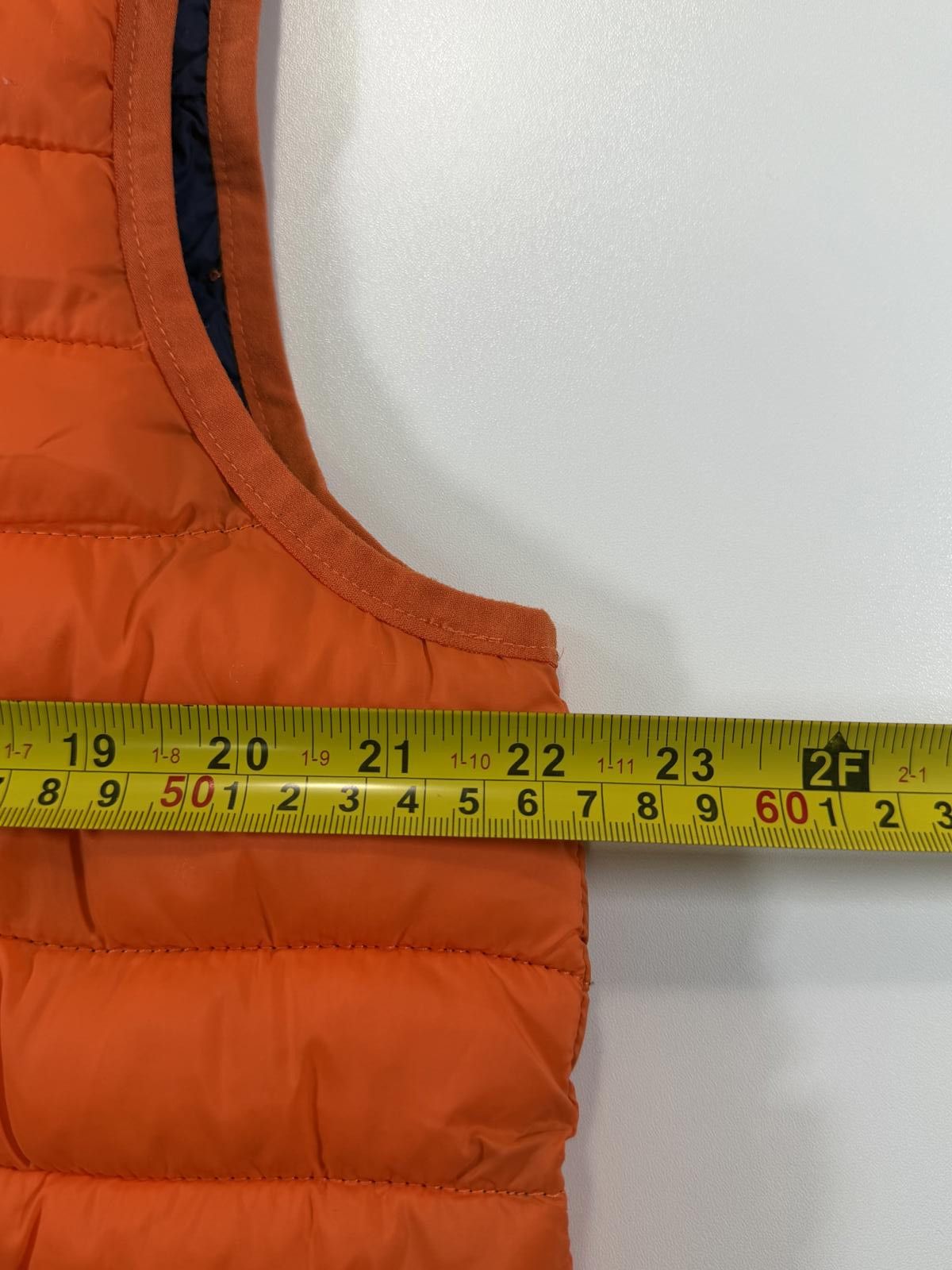 Unknown London Orange Puffer Vest with Denver Broncos Logo Size US L / EU 52-54 / 3 - 7 Thumbnail