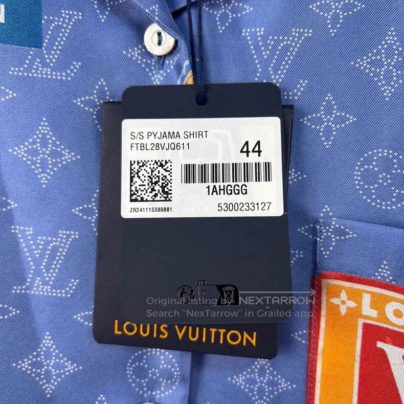 Louis Vuitton Louis Vuitton SS25 Twill Mulberry Silk Full Badge Short Sl Size US S / EU 44-46 / 1 - 6 Thumbnail