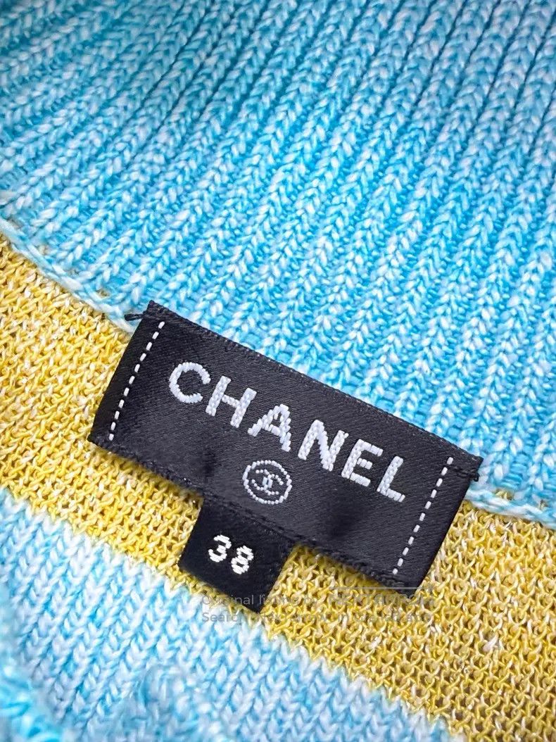 Chanel Chanel Yellow and blue gradient striped fine glitter short Size XS / US 0-2 / IT 36-38 - 5 Thumbnail