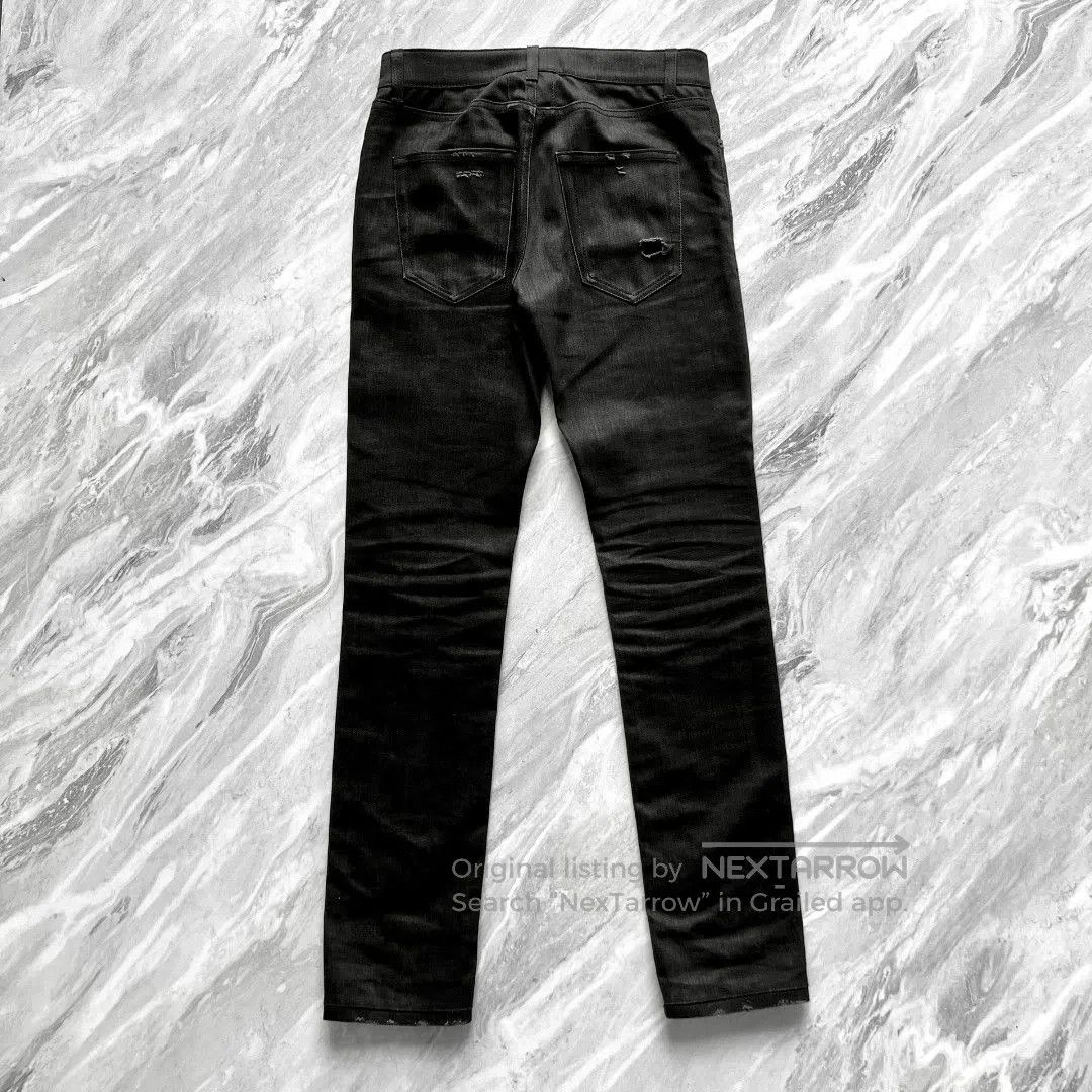 Saint Laurent Paris Saint Laurent 16SS Distressed Black Jeans. Size US 27 - 2 Thumbnail