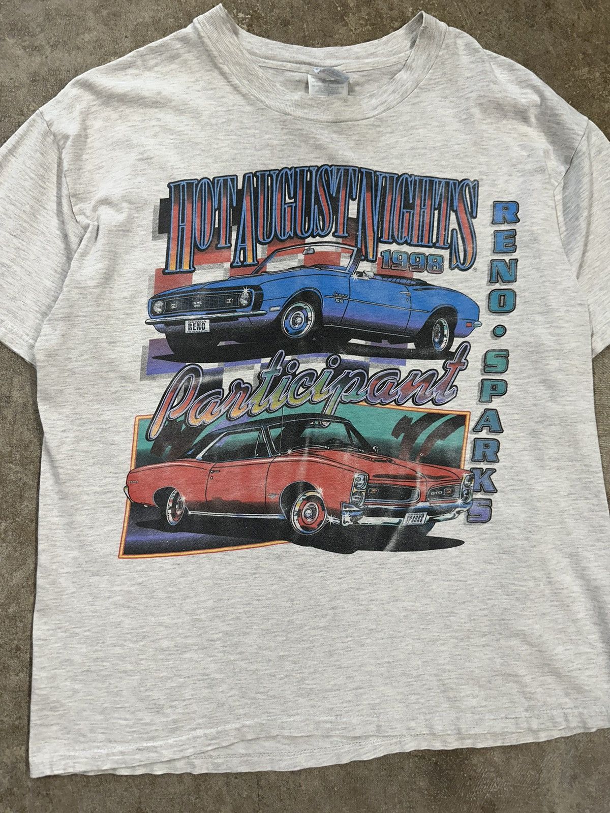 Hanes Vintage 90s 1998 Hot August Nights Car T-Shirt Size US L / EU 52-54 / 3 - 3 Thumbnail