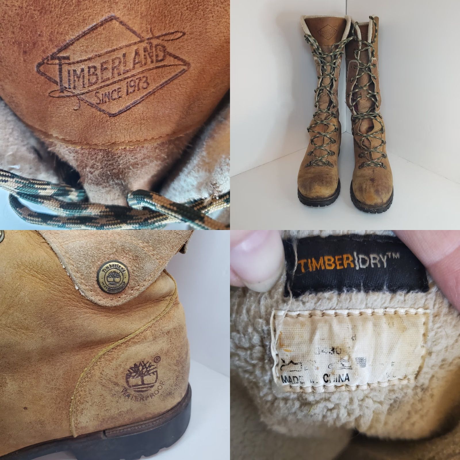 Timberland VINTAGE Timberland Earthkeepers Knee High Lineman Boot Womens 9 Brown Nubuck Suede Lace Up Fur Trim Waterproof Winter Size US 9 / IT 39 - 8 Thumbnail