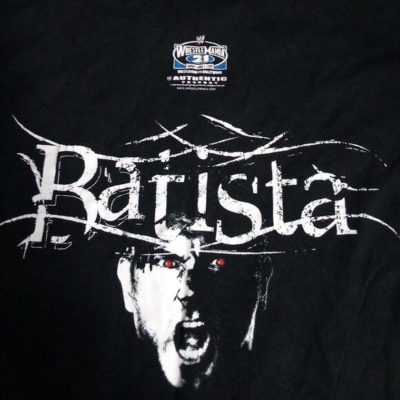 WWE Vintage WWE Wrestle Mania 21 Batista The Animal T-Shirt Size US XL / EU 56 / 4 - 1 Thumbnail