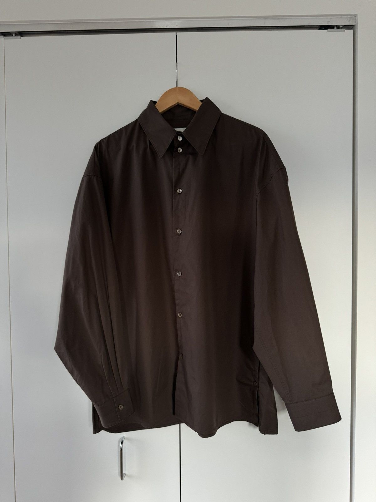 Lemaire Twisted Shirt in Brown Cotton 54 Size US XXL / EU 58 / 5 - 2 Thumbnail