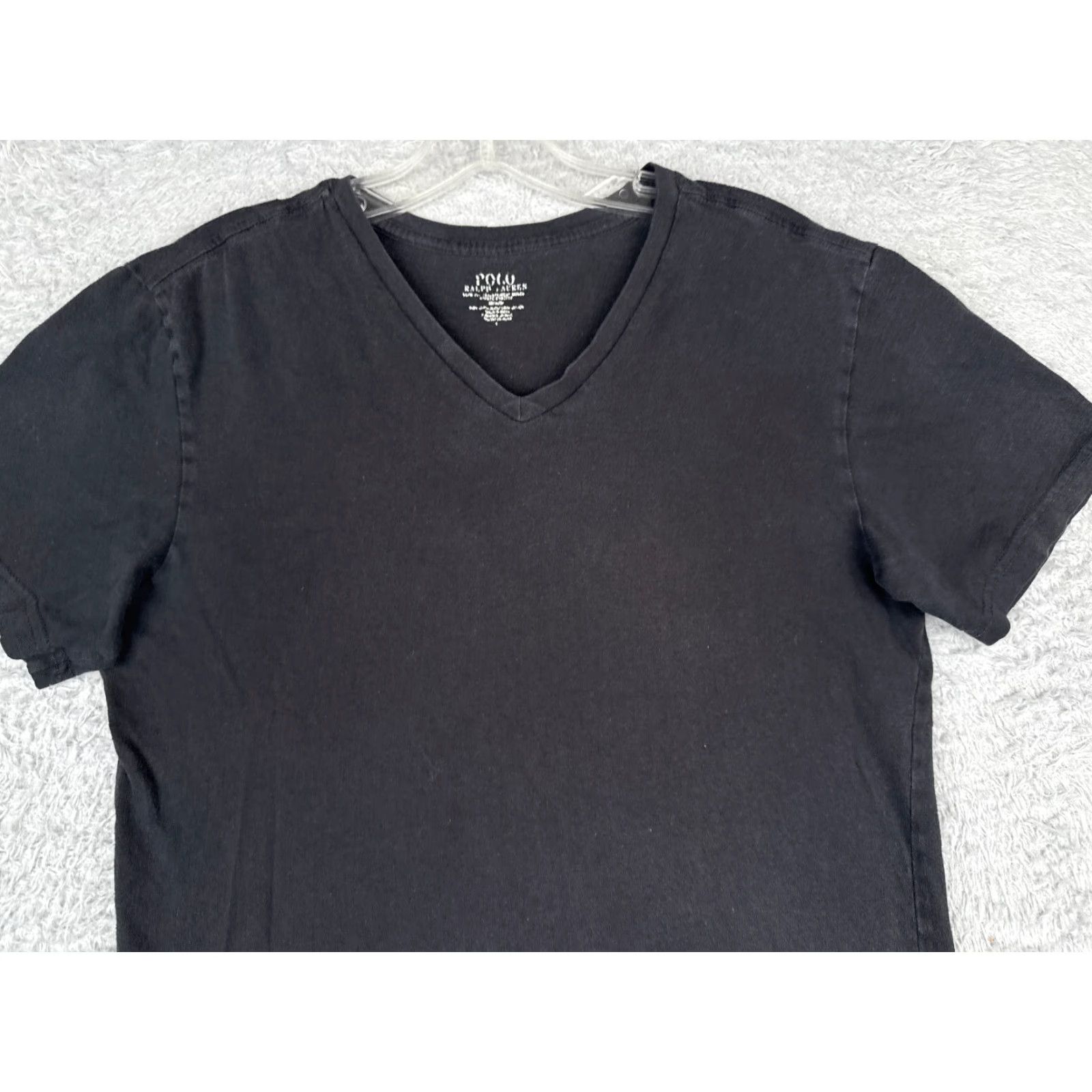Polo Ralph Lauren Polo Ralph Lauren Sport Shirt Mens Medium Black V-Neck Short Sleeve Slim Fit Cotton Size US M / EU 48-50 / 2 - 4 Thumbnail
