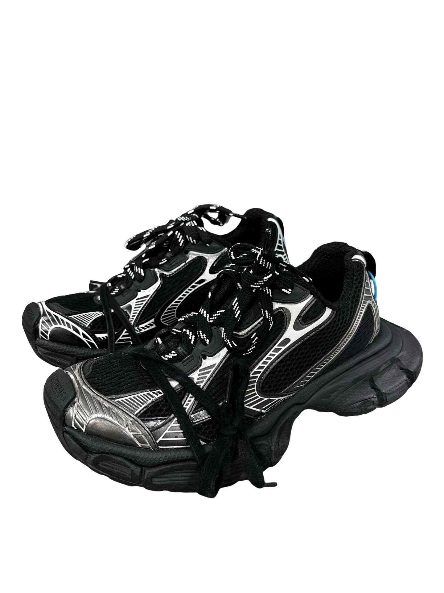 Balenciaga Balenciaga 3XL Distressed Sneakers Black Size 8 Size US 8 / EU 41 - 1 Thumbnail