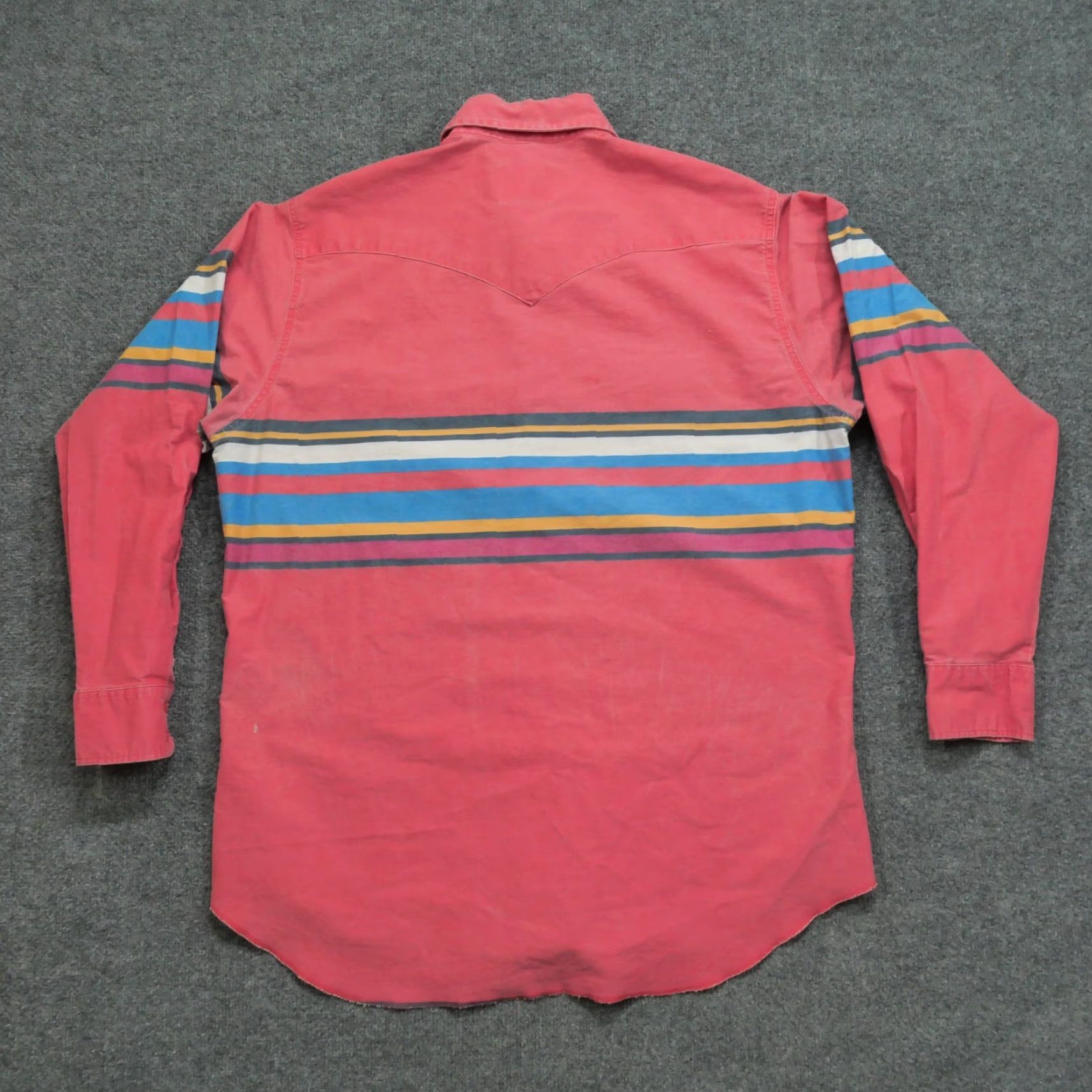 Wrangler VINTAGE Wrangler Shirt Mens 2XL Pink Striped Button Up 90s Western Canvas Long Sleeve Pocketed Size US XXL / EU 58 / 5 - 7 Thumbnail
