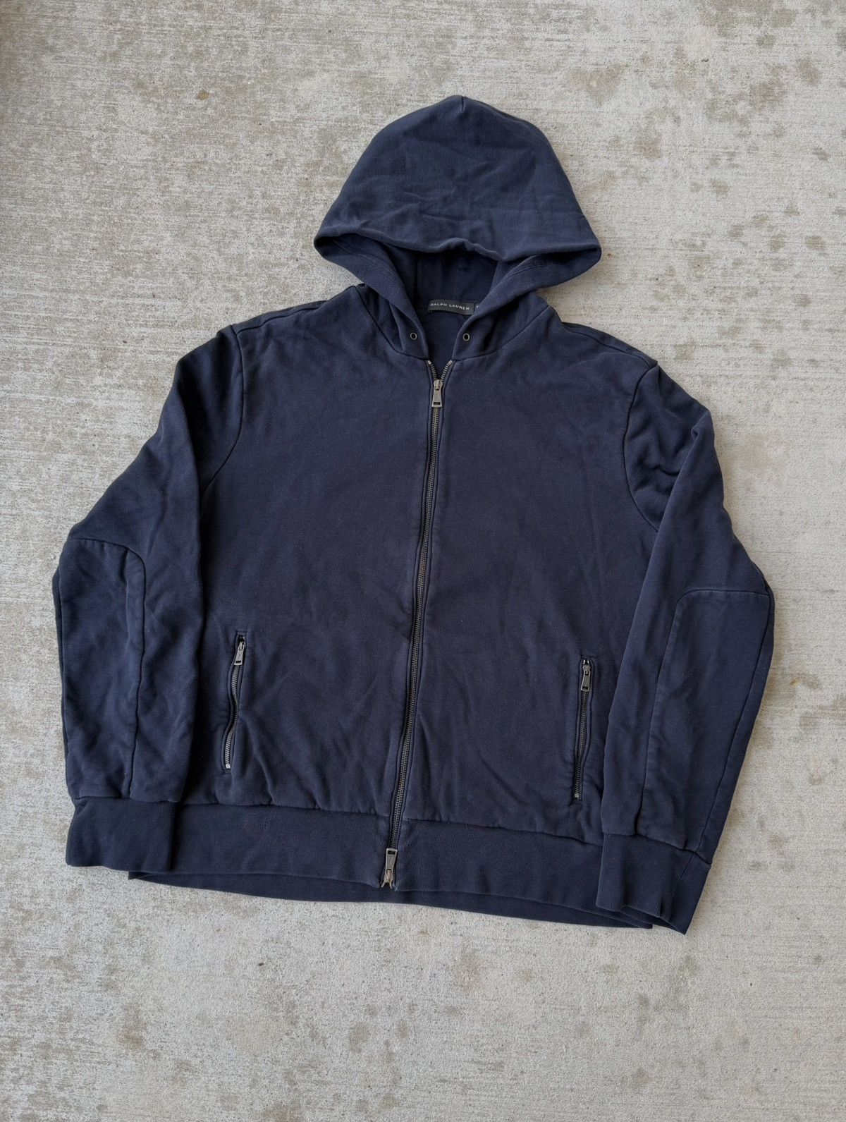 Ralph Lauren Black Label Ralph Lauren Black Label Navy Zip-Up Hoodie Size US XL / EU 56 / 4 - 9 Thumbnail
