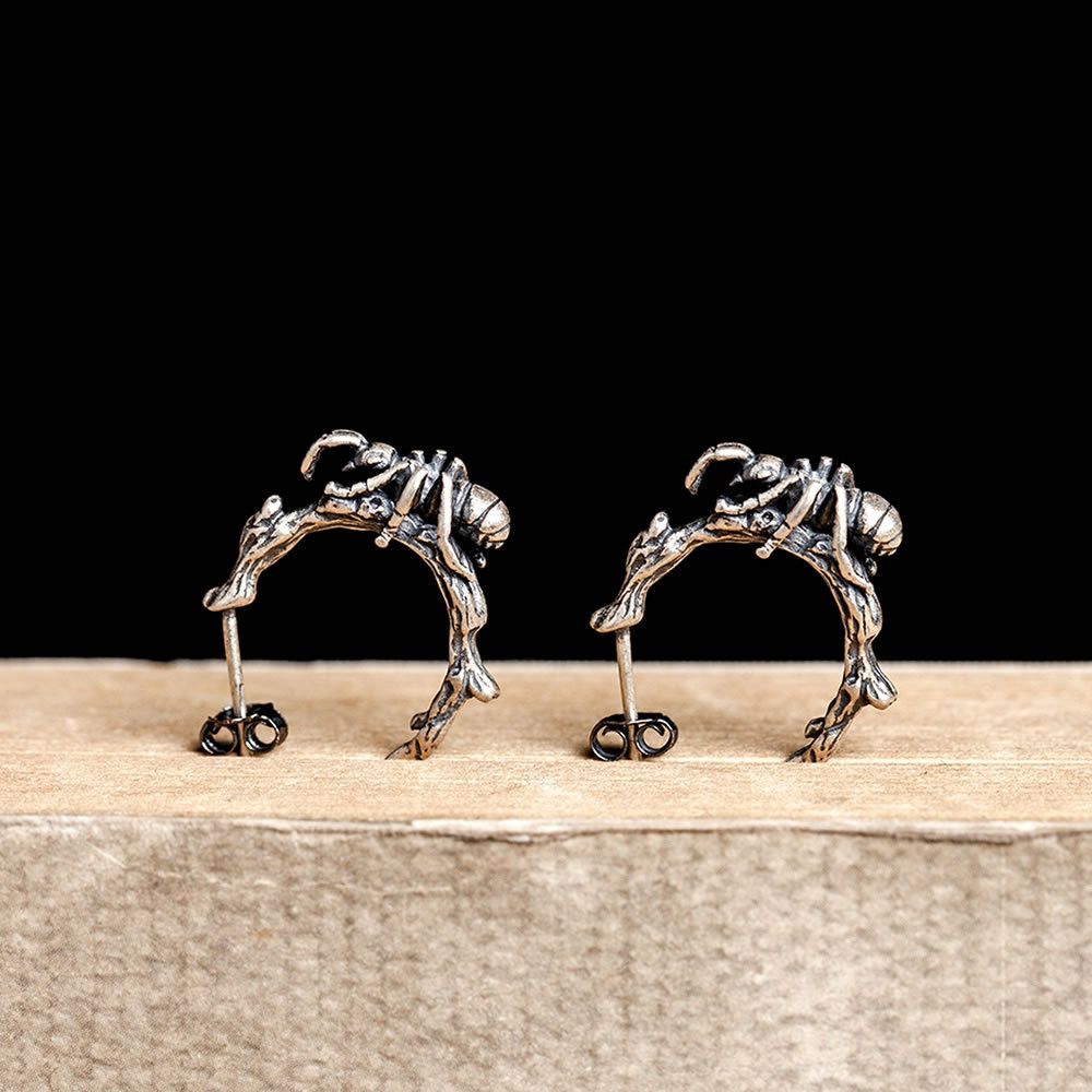 Jewelry Ant Vibe Earrings One Pairs Chrome Jewelry Size ONE SIZE - 1 Thumbnail