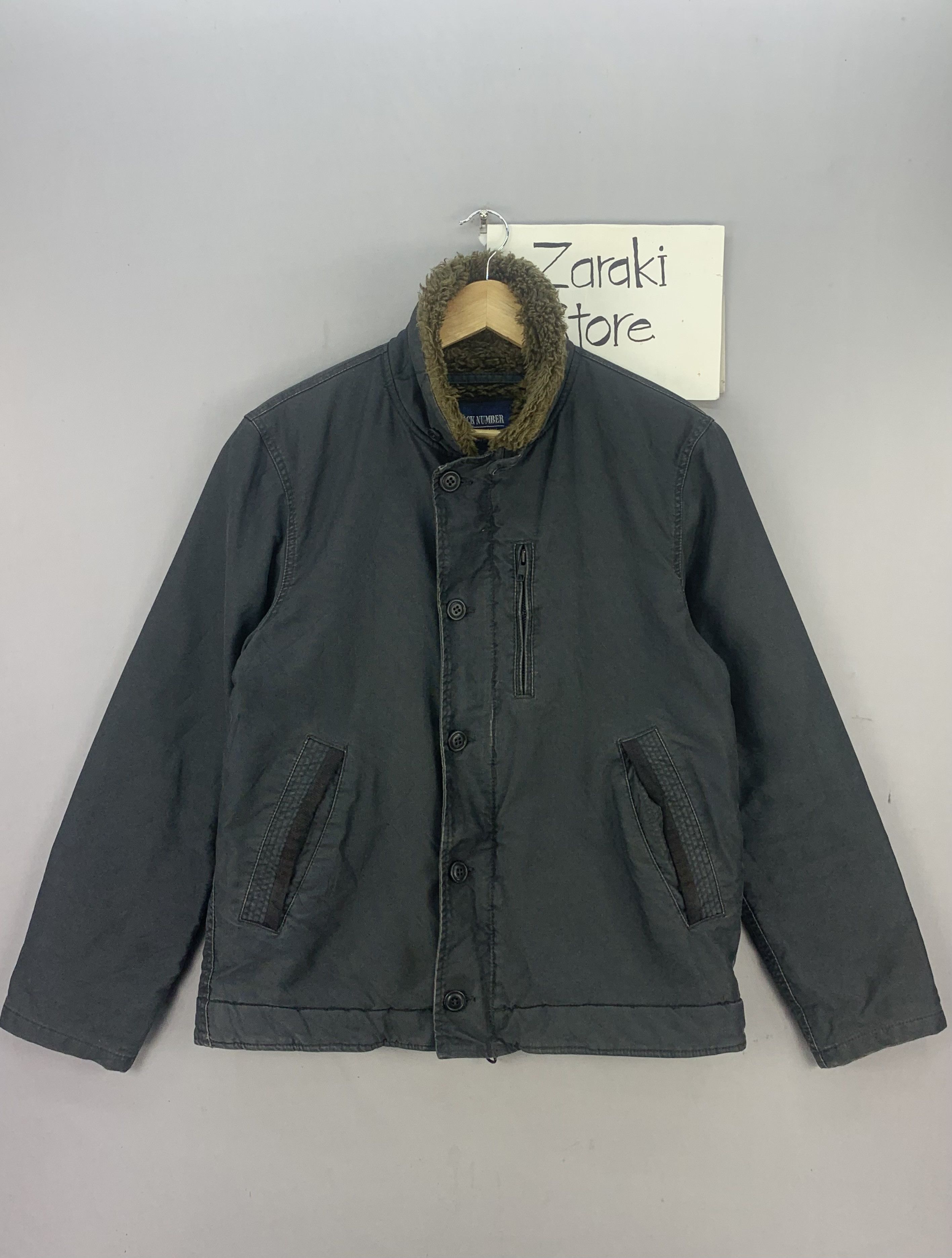 Japanese Brand Vintage Back Number Sherpa Deck Jacket Size US S / EU 44-46 / 1 - 1 Thumbnail