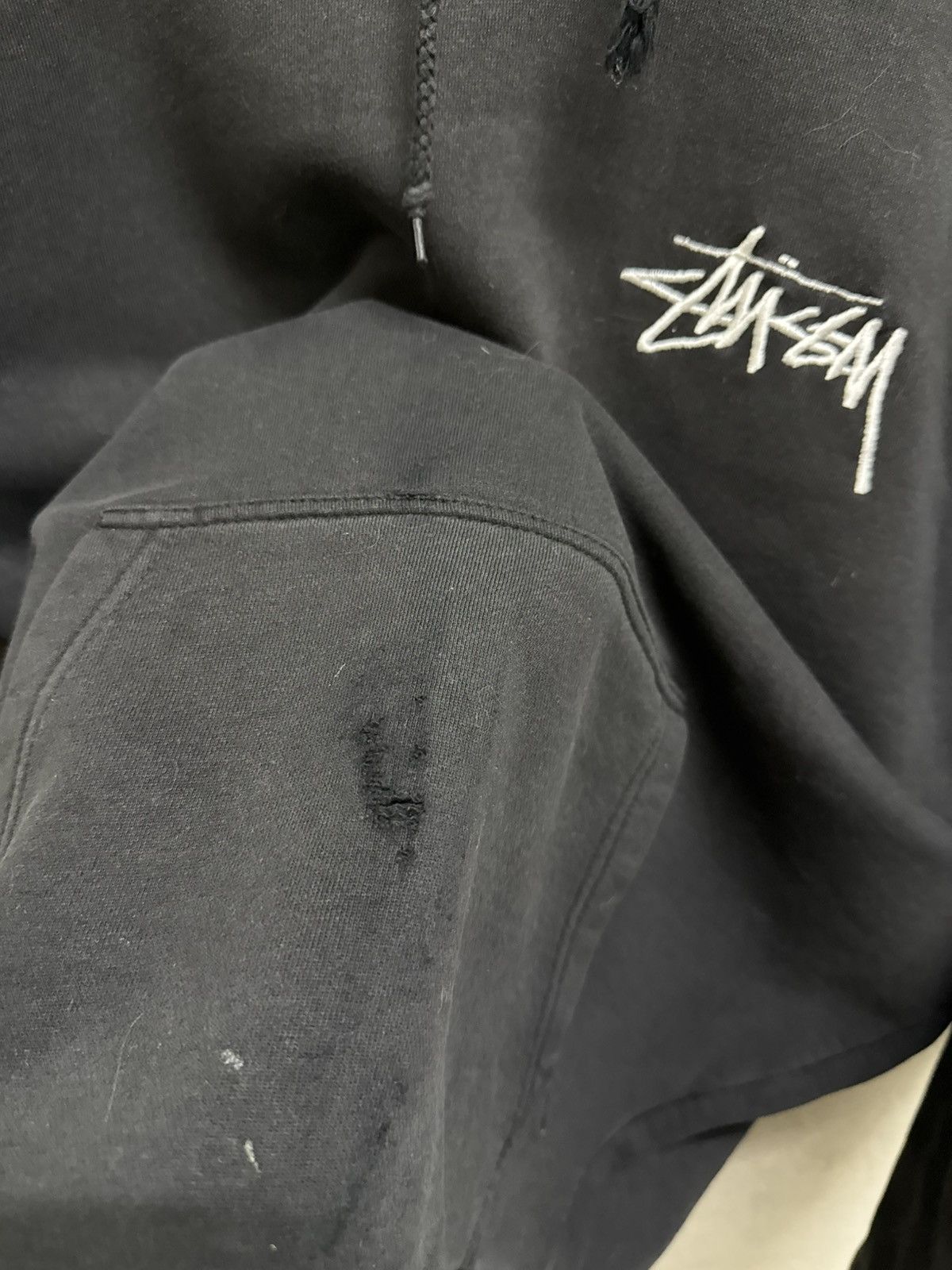 Stussy 2000s Distressed Stussy Signature Sun Faded Hoodie Size US M / EU 48-50 / 2 - 11 Thumbnail