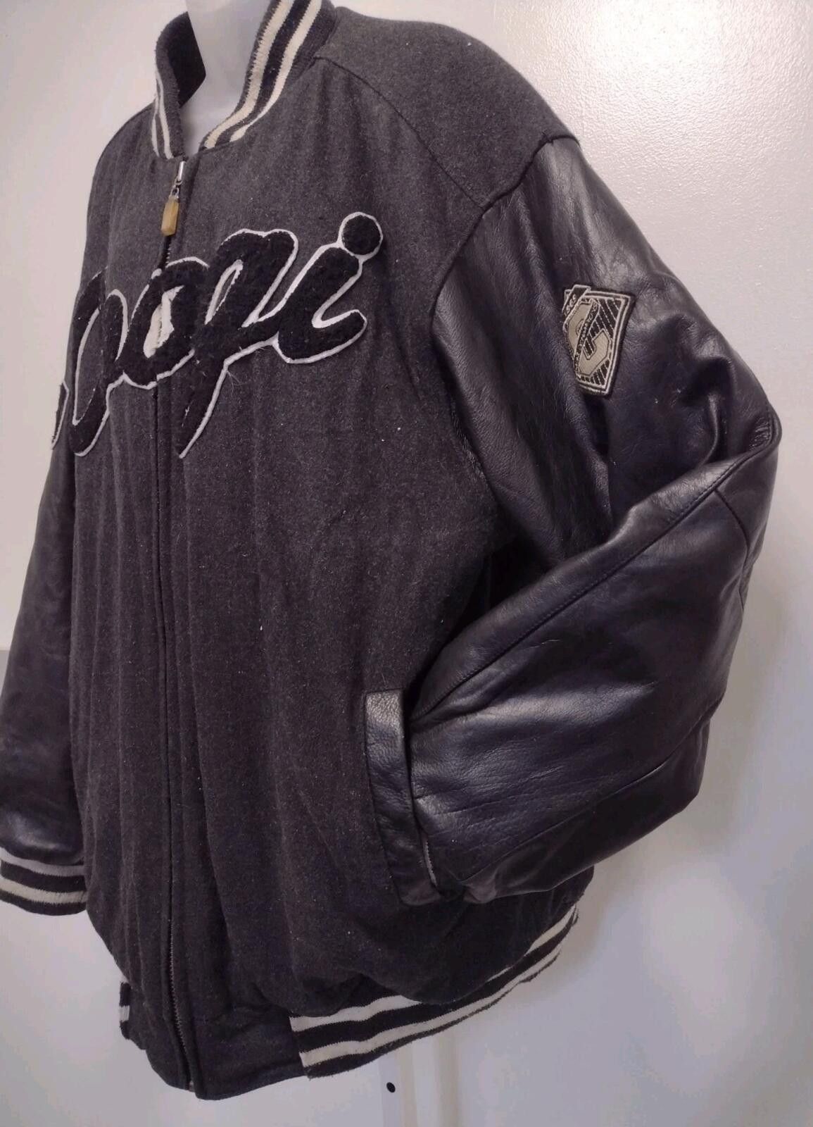 Coogi COOGI XXL Varsity Jacket Rainbow Stitch Script Logo Black Size US XXL / EU 58 / 5 - 3 Thumbnail