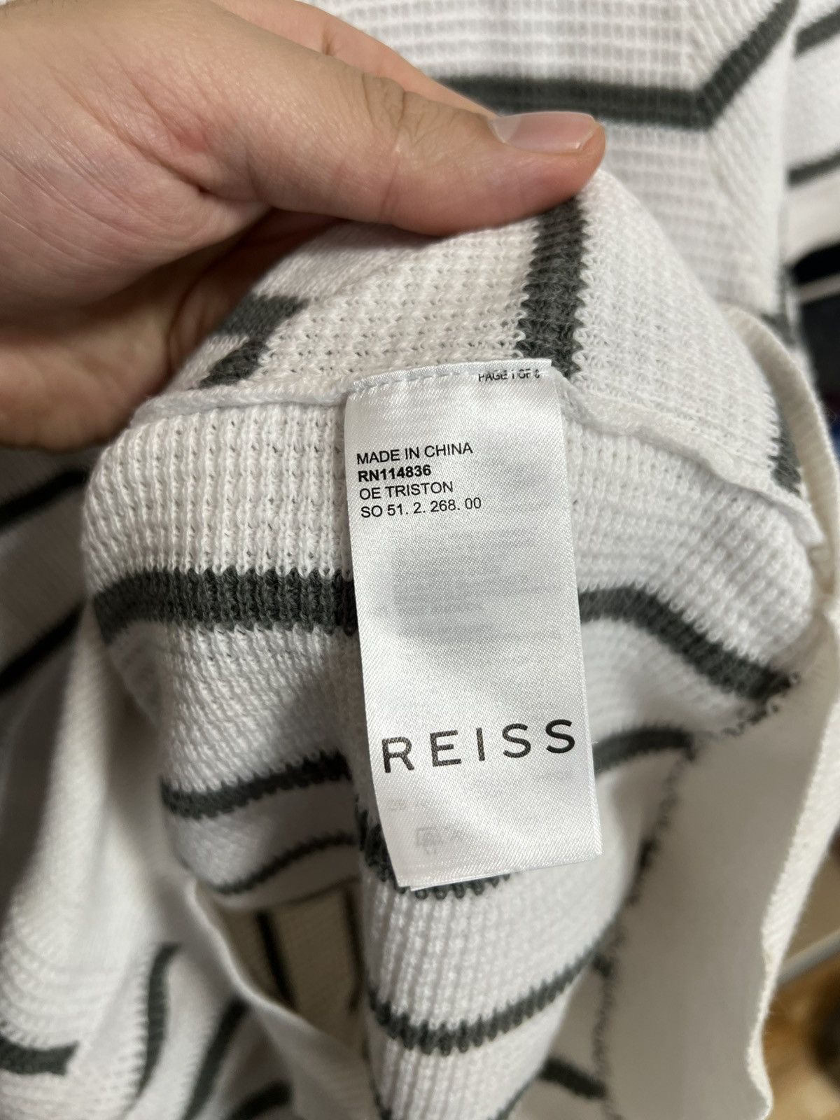 Designer × Reiss Reiss Luxury Men Button Up Striped Polo Short Sleeve T-Shirt Size US S / EU 44-46 / 1 - 7 Thumbnail