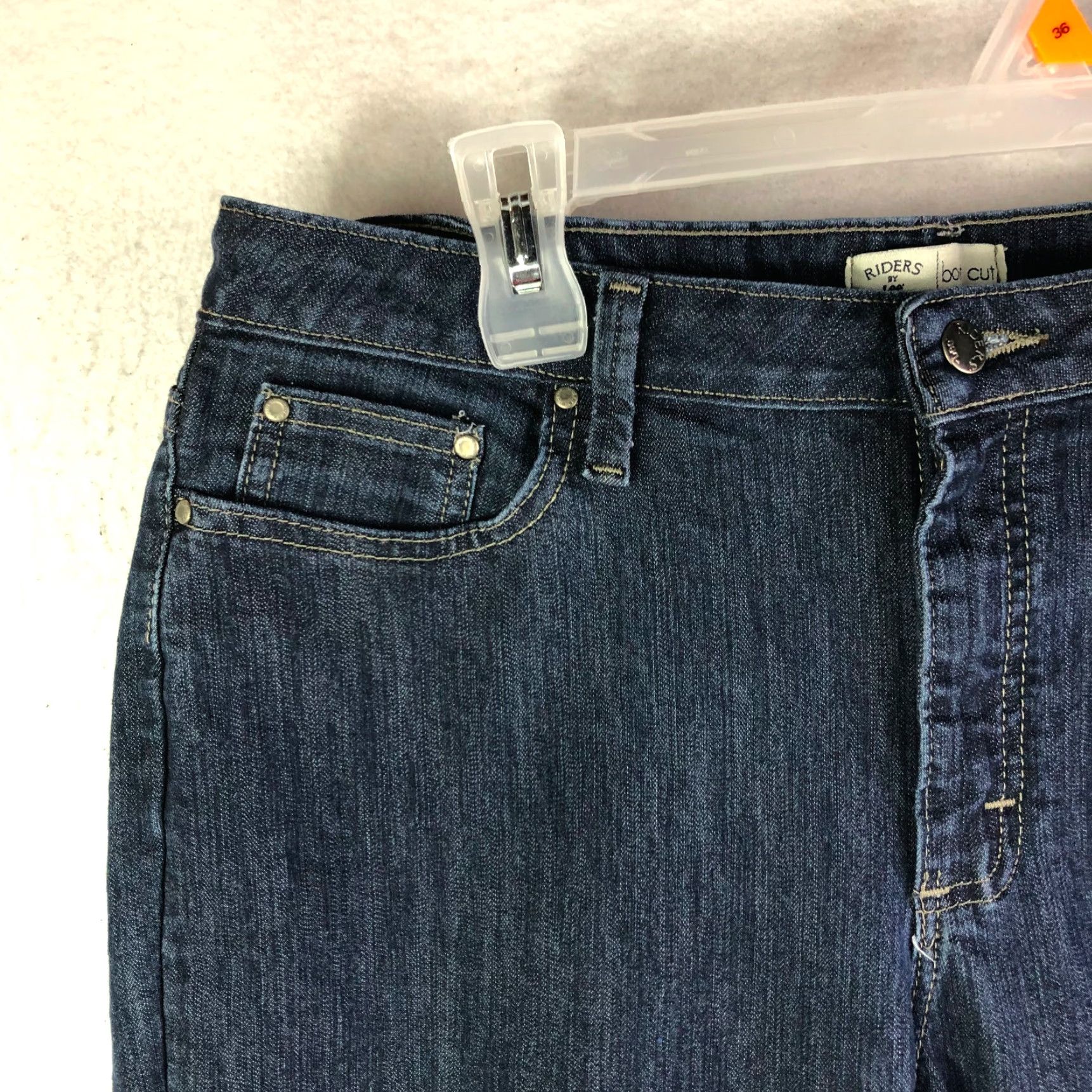 Lee Riders by LEE Mid Rise Bootcut Jeans Womens Size 12 Medium Blue Denim Regular Rise 29 in Inseam Cotton Denim Classic VINTAGE? No Vintage Size 34" / US 12 / IT 48 - 2 Thumbnail