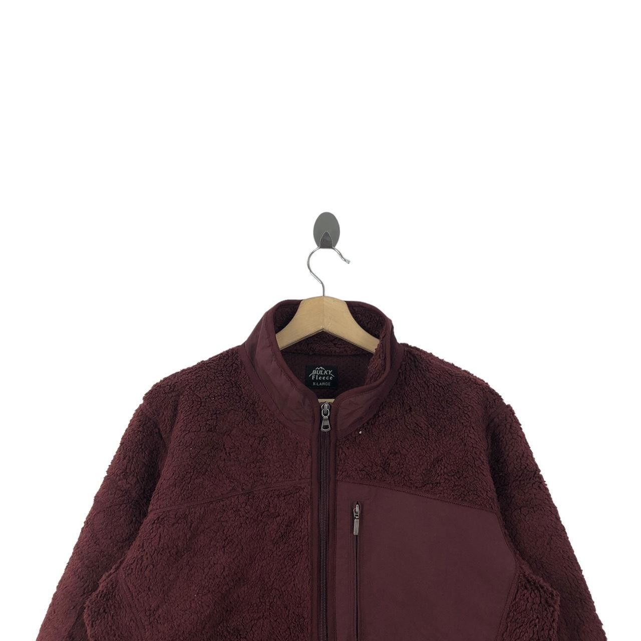 Uniqlo UNIQLO JAPAN Bulky Deep pile Sherpa Maroon Fleece Jacket Size XL / US 12-14 / IT 48-50 - 3 Thumbnail