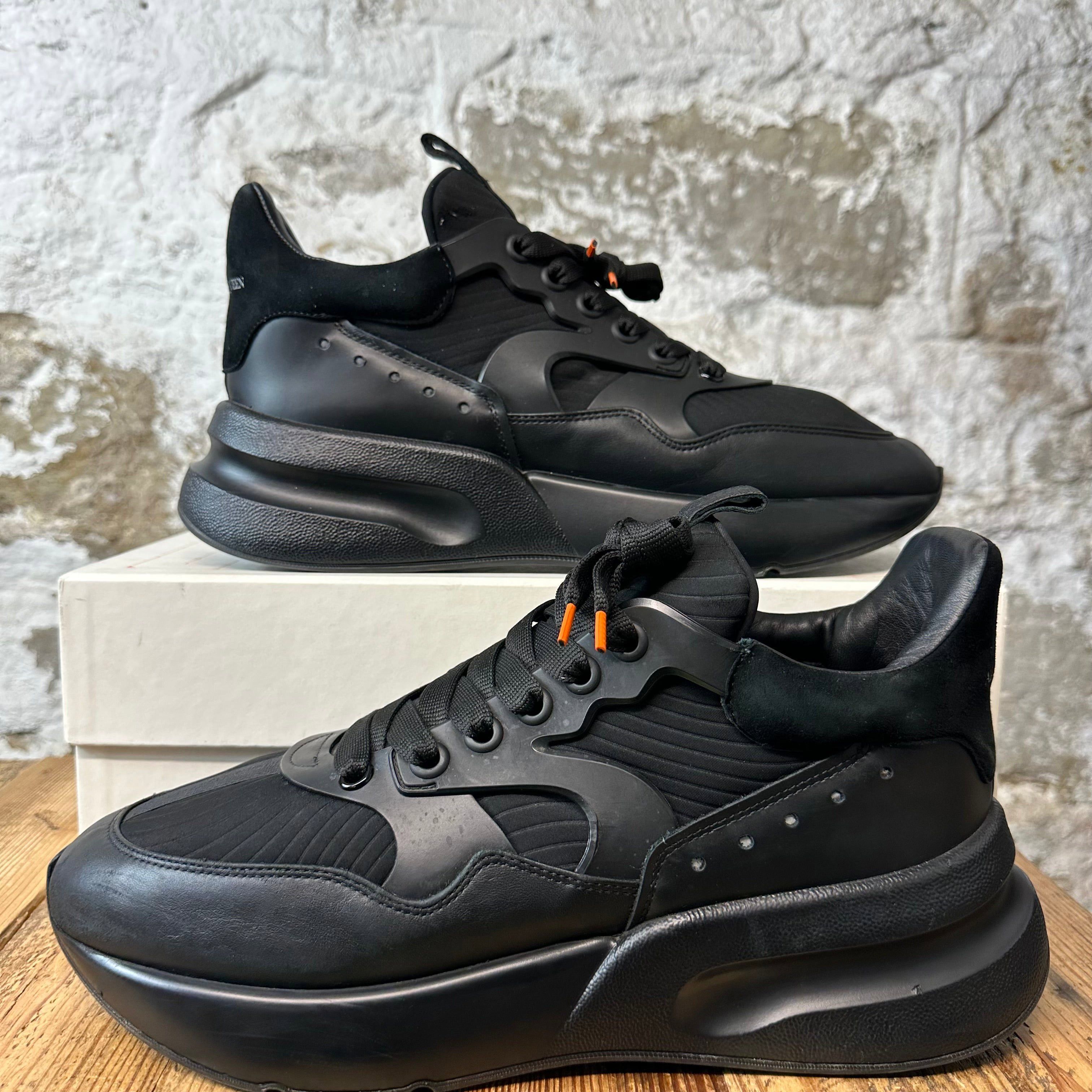 Alexander McQueen Alexander Mcqueen Triple Black Nappa Joey Sneaker Sz 12 (45) Size US 12 / EU 45 - 1 Thumbnail