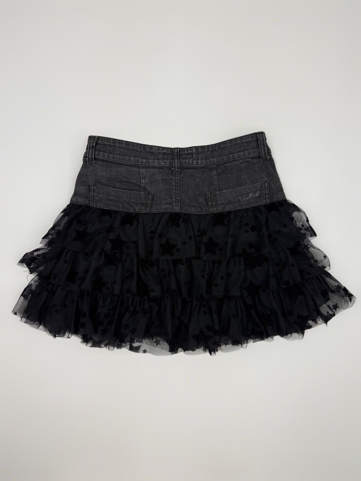 Miss Sixty Y2K Vintage Killah by Miss Sixty Denim Flare Mesh Mini Skirt Size 28" / US 6 / IT 42 - 5 Thumbnail