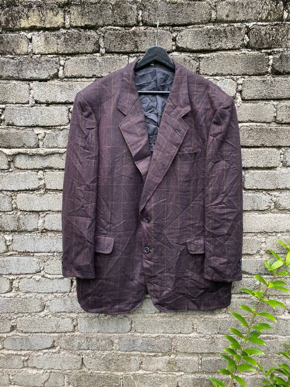 Japanese Brand × Vintage Vintage 80s Casanovas Casino Wool Plaid Blazer Size US XL / EU 56 / 4 - 1 Thumbnail