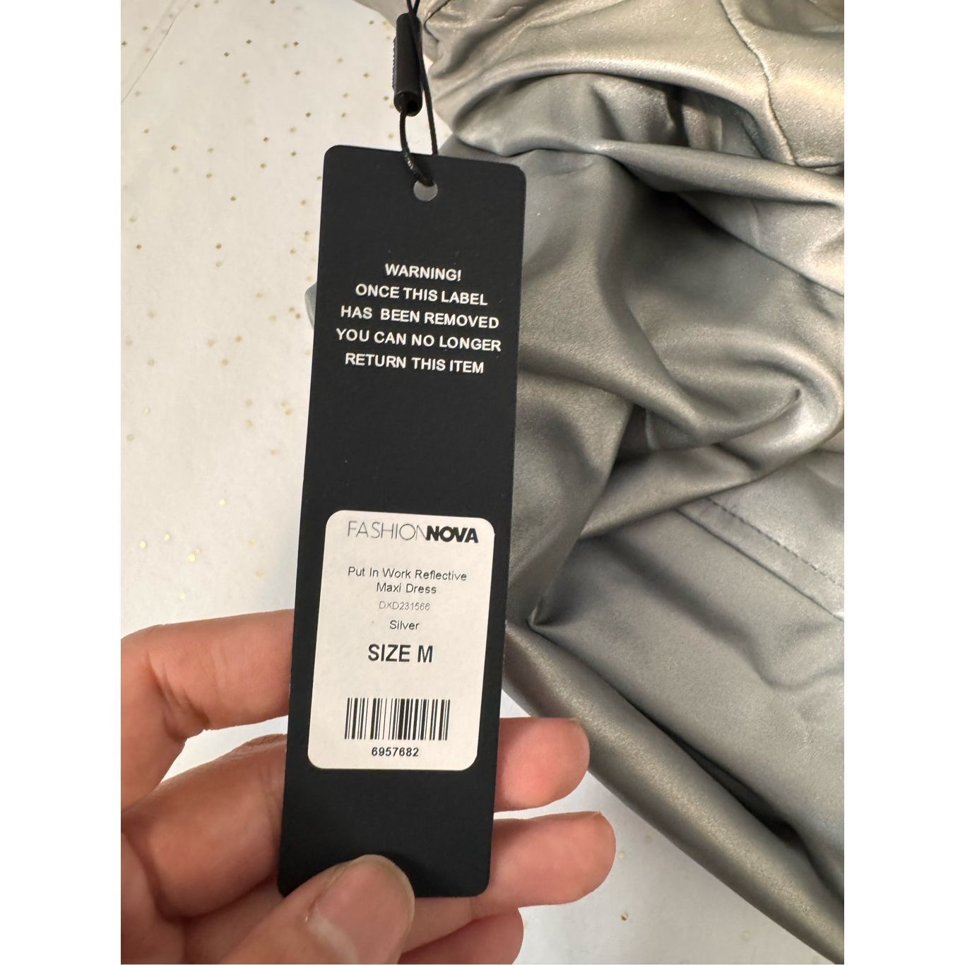 Other Fashion nova Put In Work Reflective Maxi Dress - Silver Size M / US 6-8 / IT 42-44 - 9 Thumbnail
