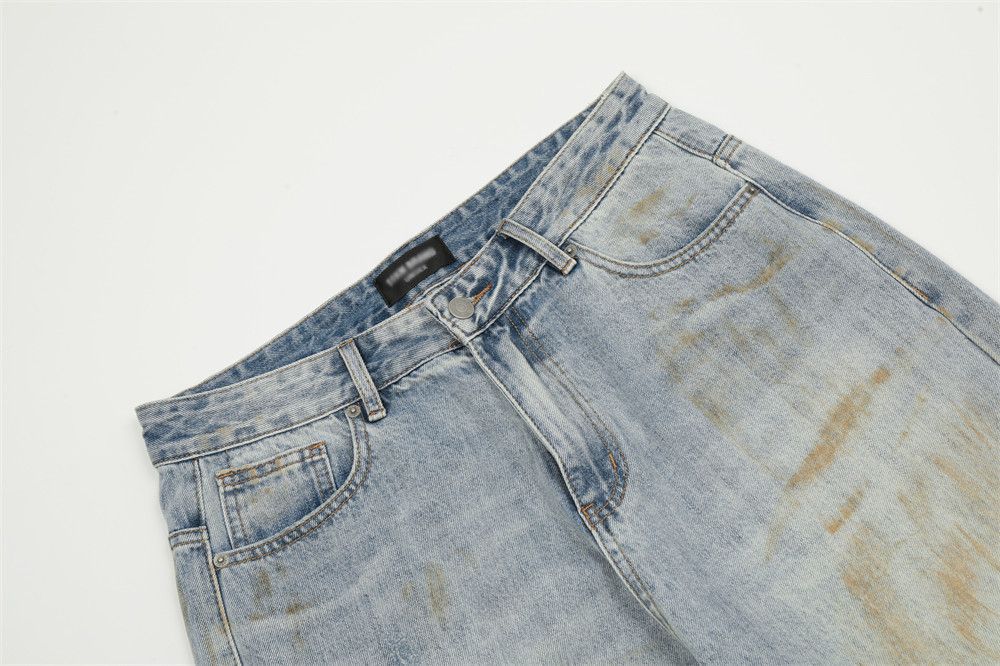 Japanese Brand × Jean Punk men's distressed washed straight-leg ripped jeans Size US 32 / EU 48 - 4 Thumbnail