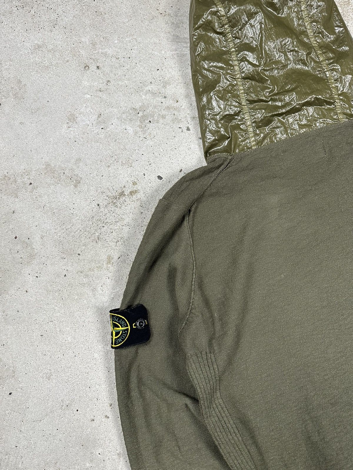 Massimo Osti × Stone Island Stone Island Nylon Hooded Knit Sweater Khaki Size US S / EU 44-46 / 1 - 14 Thumbnail