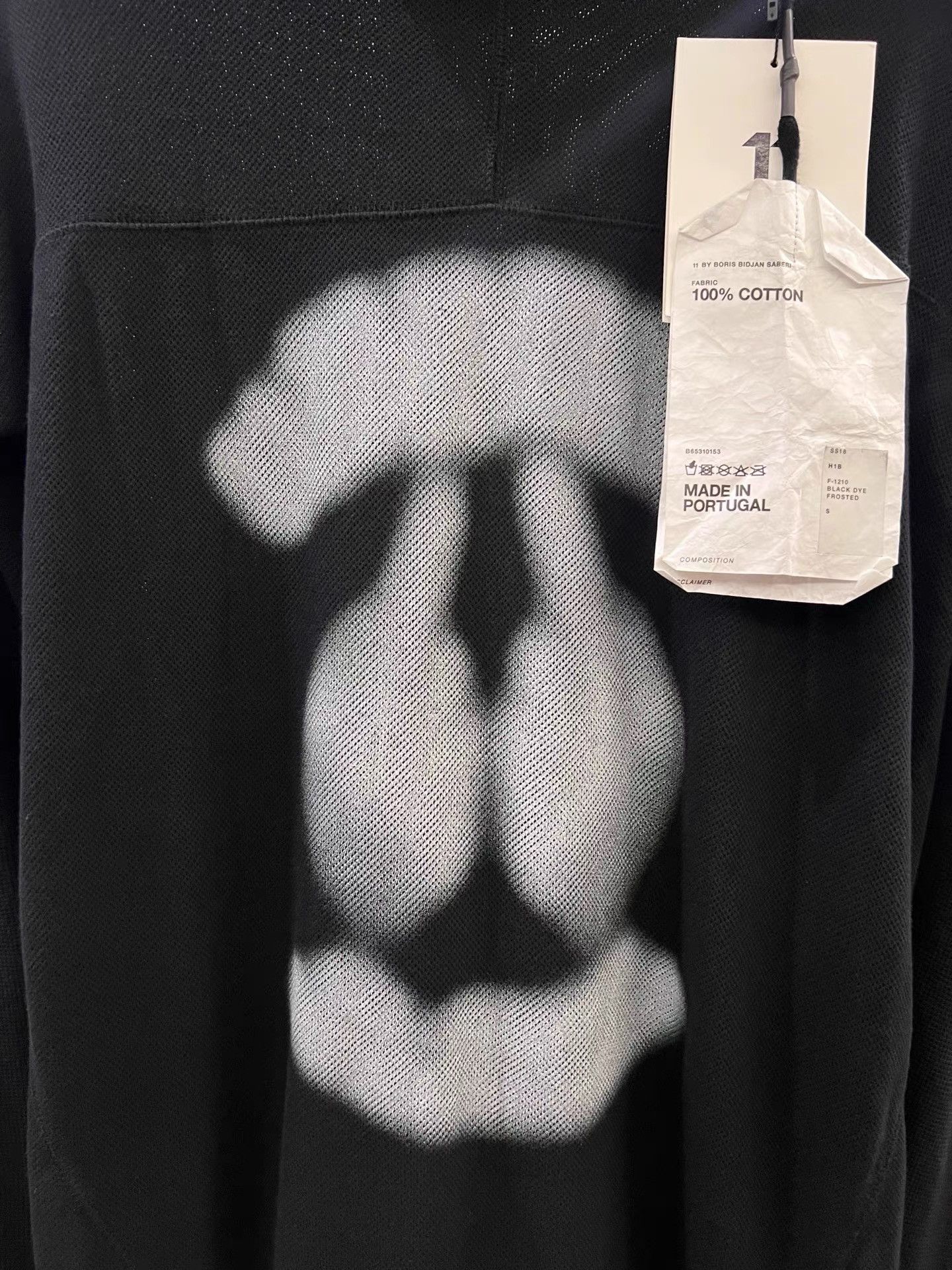 11 By Boris Bidjan Saberi 11by BBS Mesh Face Cover Faded Print Hoodie K35 Size US S / EU 44-46 / 1 - 4 Thumbnail