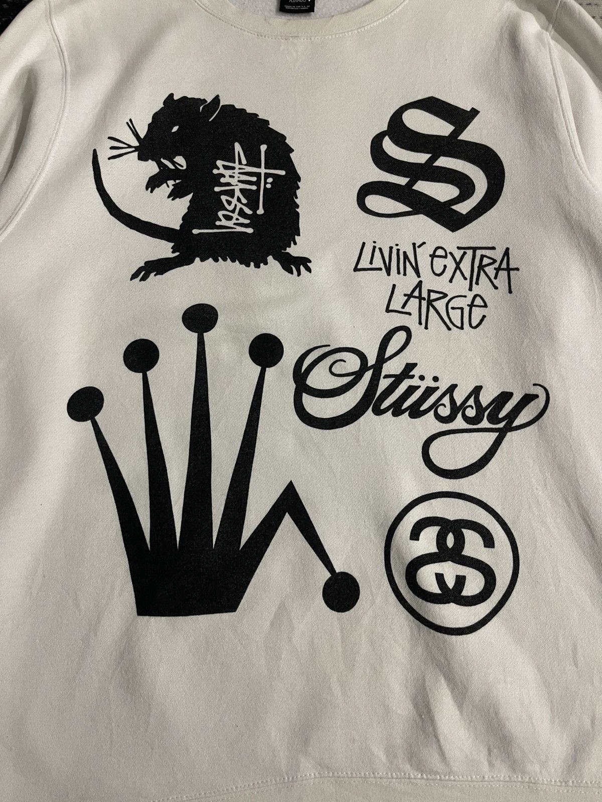 Stussy Vintage Stussy Crown Collage Fullprint Sweatshirt Size US XL / EU 56 / 4 - 7 Thumbnail